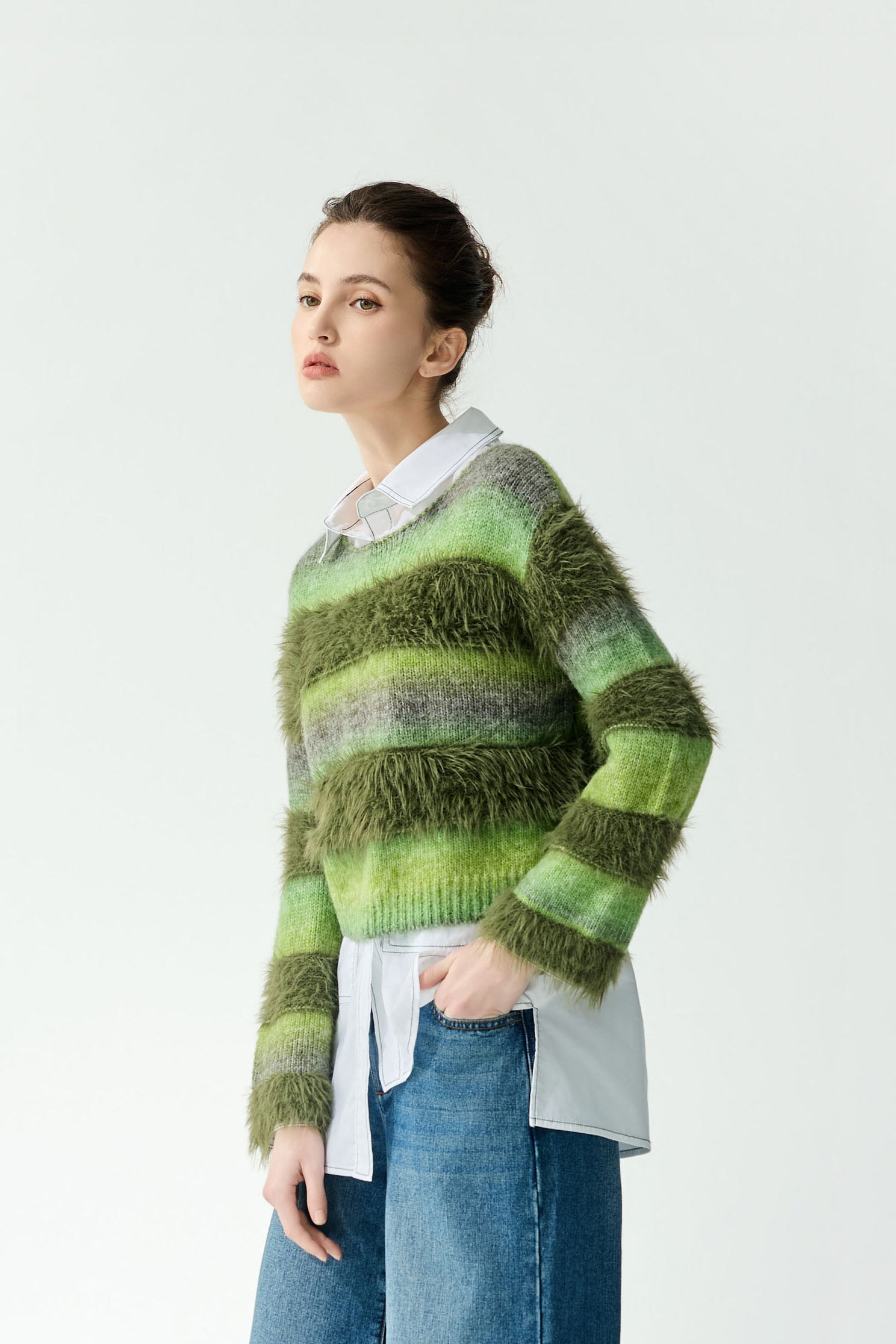 酸橙綠漸層色針織上衣酸橙綠漸層色針織上衣,上衣,春夏穿搭,針織,針織衫