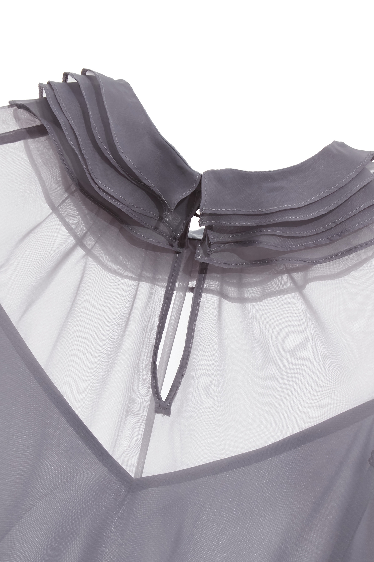 薄暮灰荷葉花苞袖單品薄暮灰荷葉花苞袖單品,上班OL穿搭,上衣,內搭上衣,春夏穿搭,簡約穿搭,約會特輯,荷葉