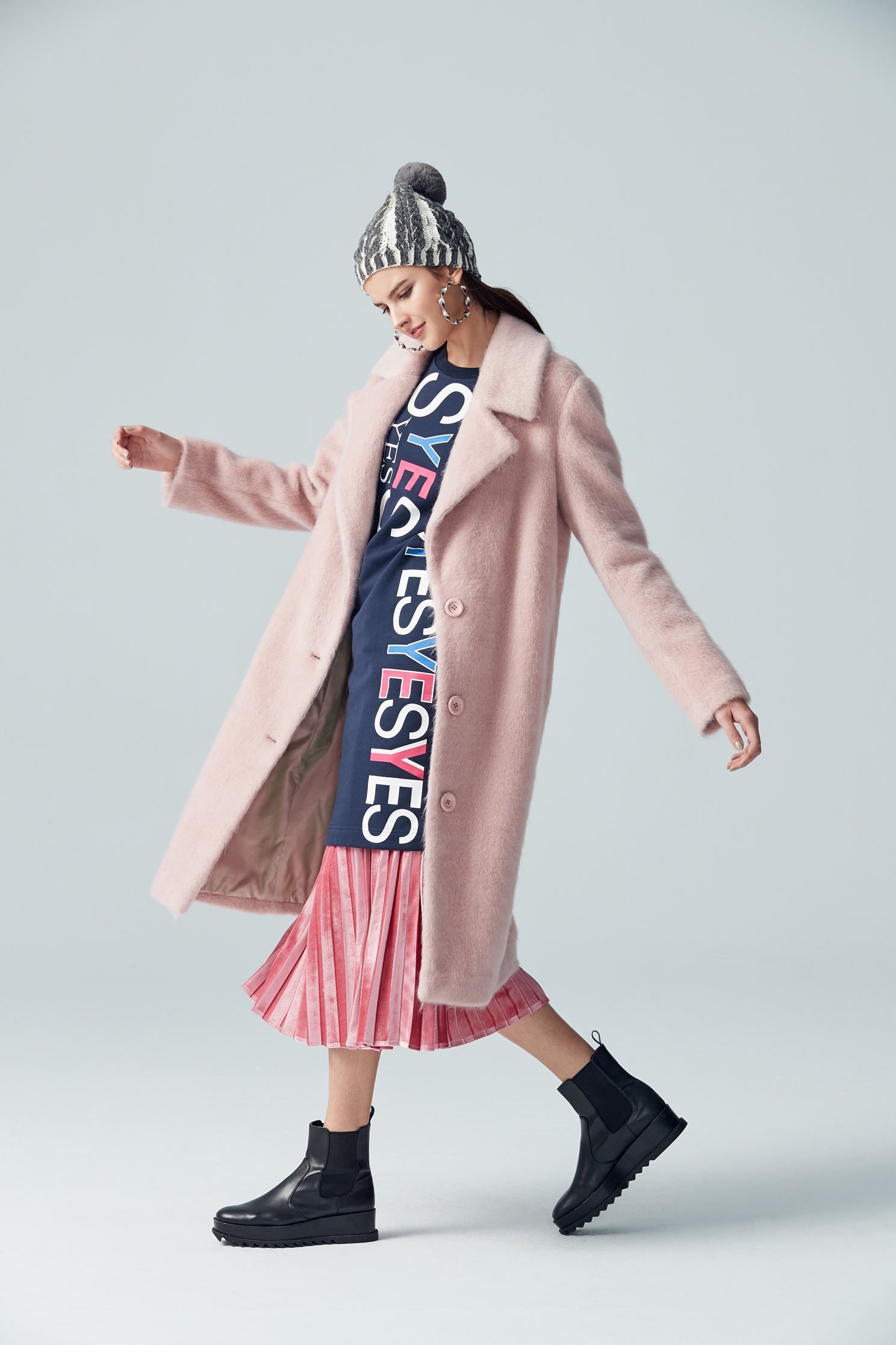 pink ladies popular pairy coat,外套,Long Coat,long coat,長袖外套