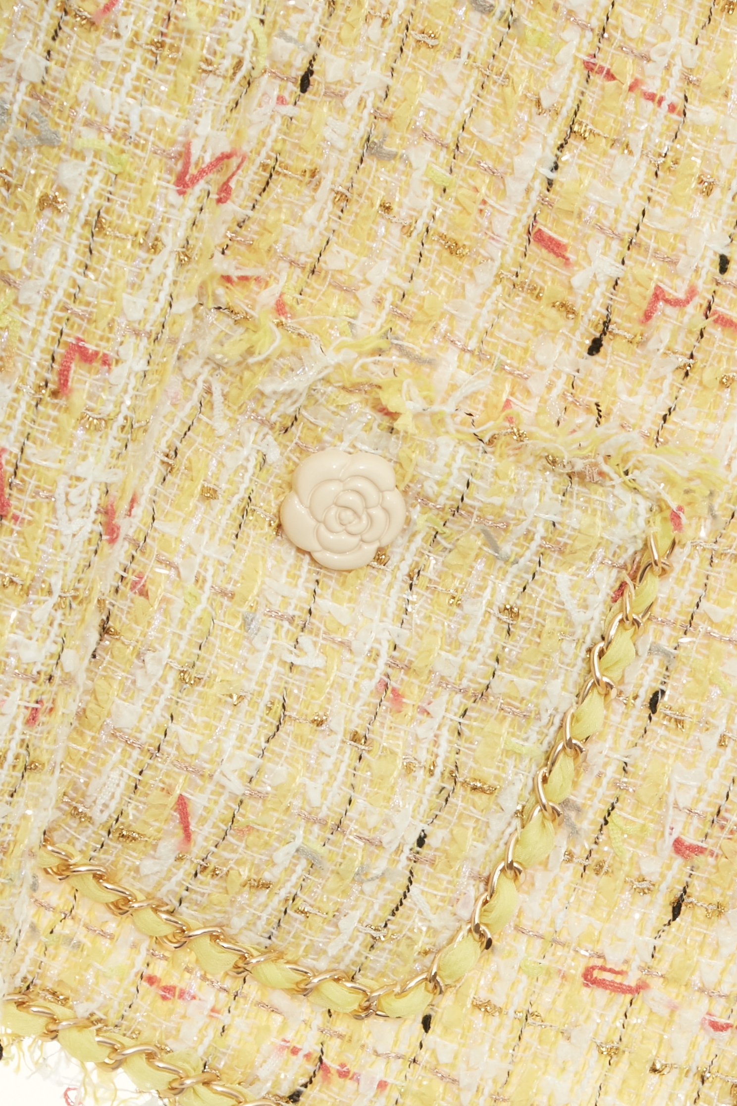 花粉黃小香風花呢外套花粉黃小香風花呢外套,一般外套,外套,小香風,時髦成套搭配,毛呢花呢,秋冬穿搭