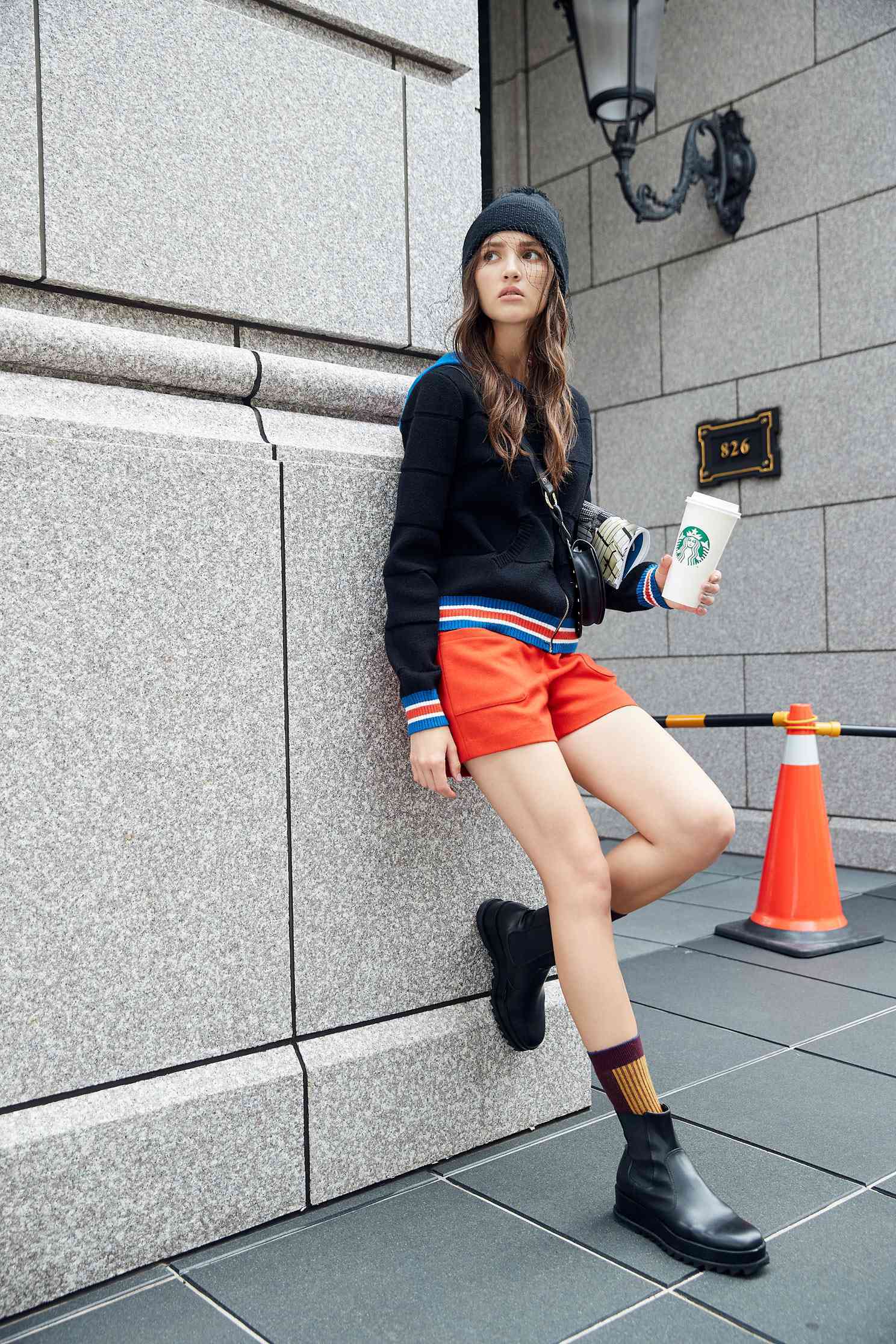 Casual Long Sleeve Mixed Color Hooded Jacket