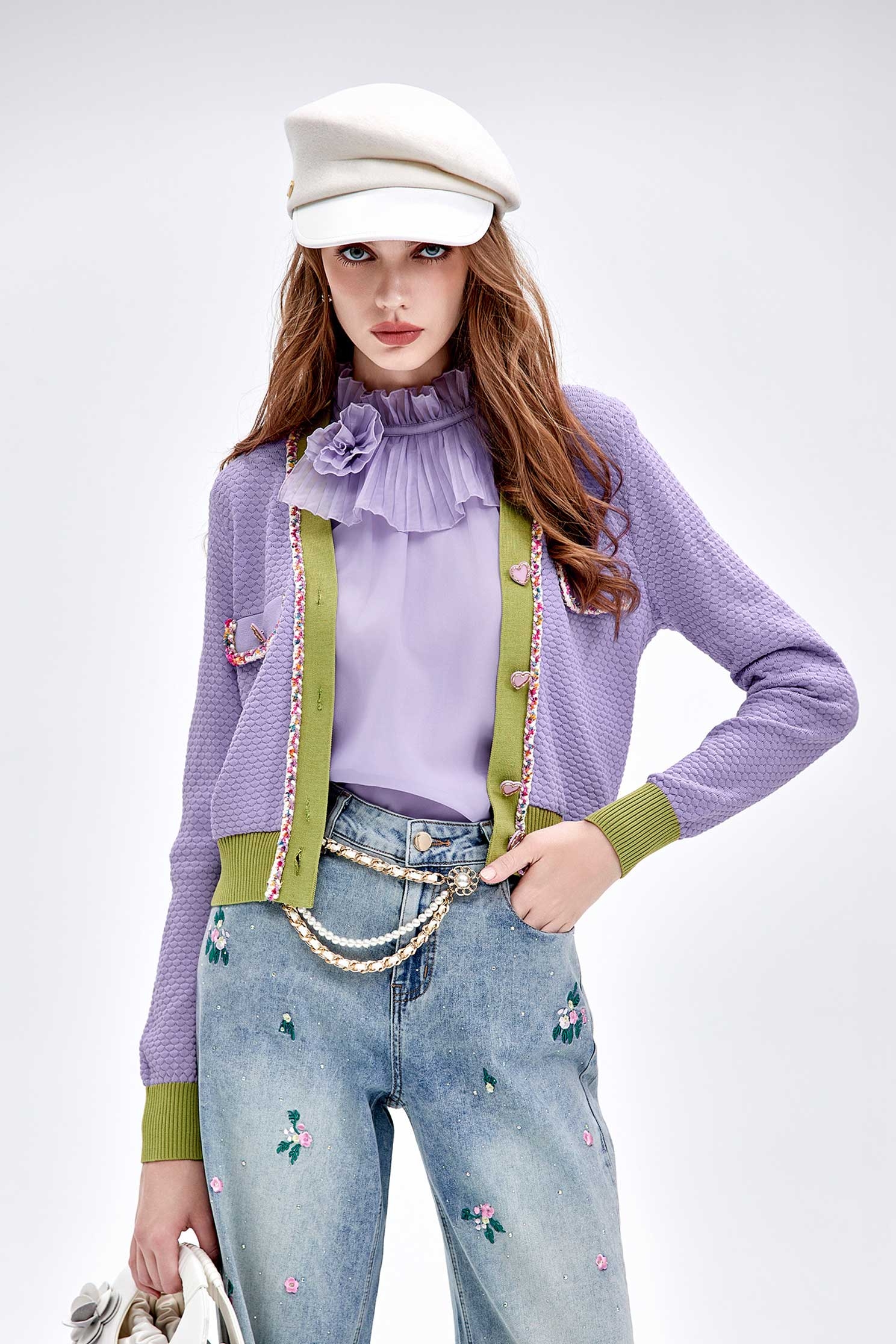 小香風五彩鑲邊針織外套小香風五彩鑲邊針織外套,一般外套,外套,小香風,毛呢花呢,派對特輯,秋冬穿搭,針織,針織外套