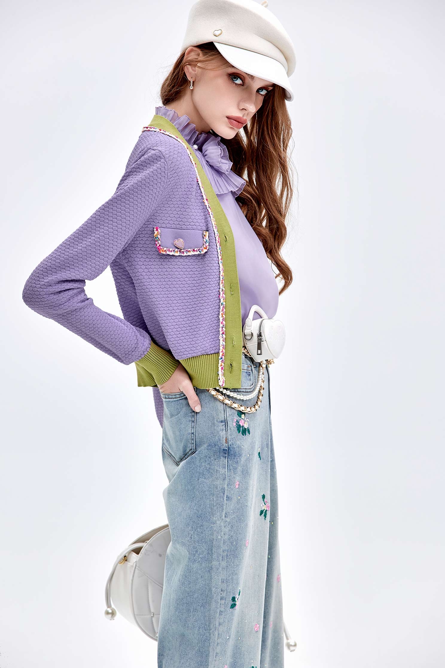 小香風五彩鑲邊針織外套小香風五彩鑲邊針織外套,一般外套,外套,小香風,毛呢花呢,派對特輯,秋冬穿搭,針織,針織外套