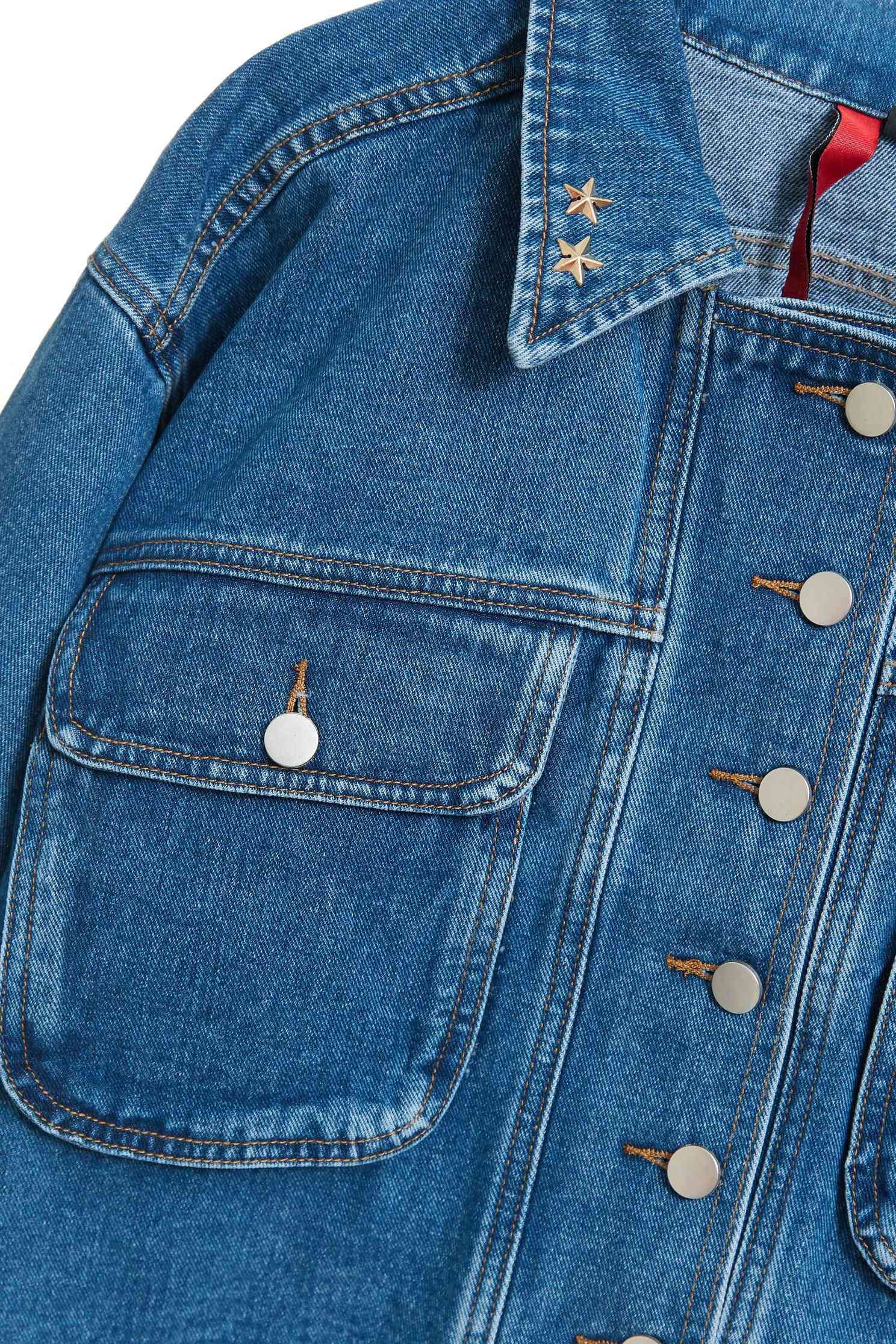 Trench coat cuffs denim jacket,Tanning,外套,cowboy,Denim Jacket,Cotton,長袖外套