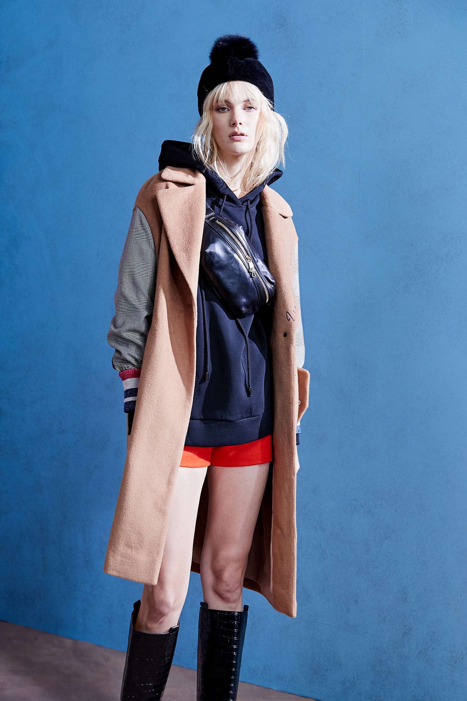 contrast wool coat,外套,Long Coat,long coat,長袖外套,Air Signs