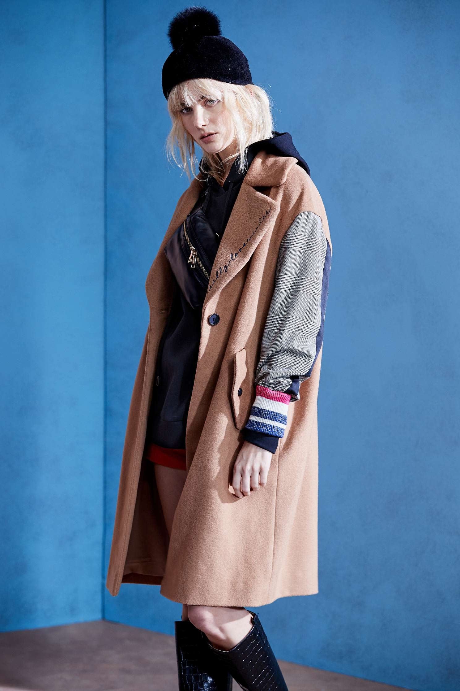 contrast wool coat,外套,Long Coat,long coat,長袖外套,Air Signs