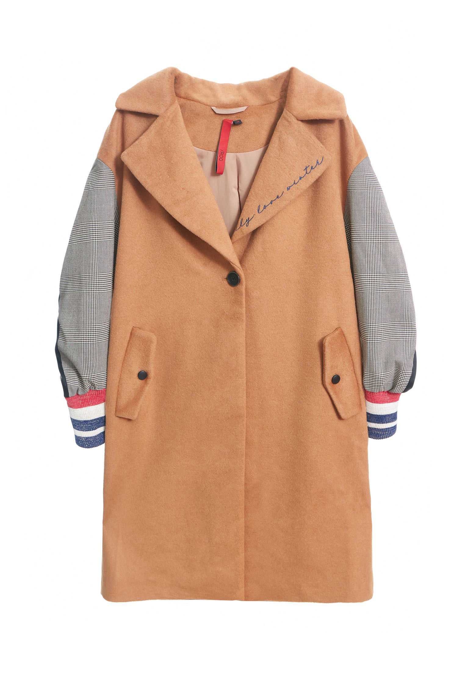 contrast wool coat,外套,Long Coat,long coat,長袖外套,Air Signs
