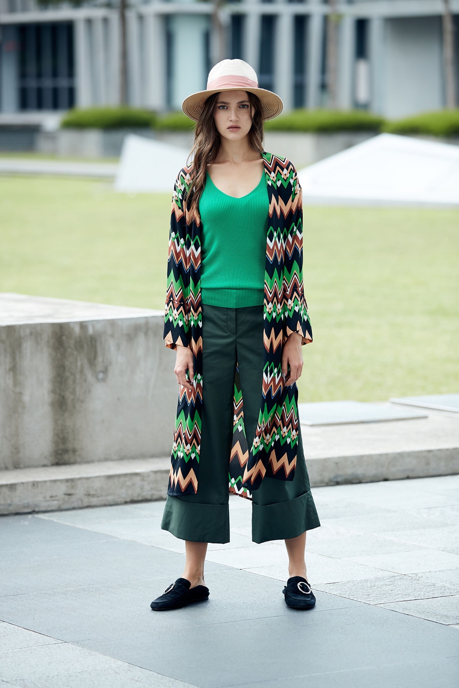 Ripple Totem Fashion Long Sleeve Jacket,外套,Cardigan,long coat,長袖外套