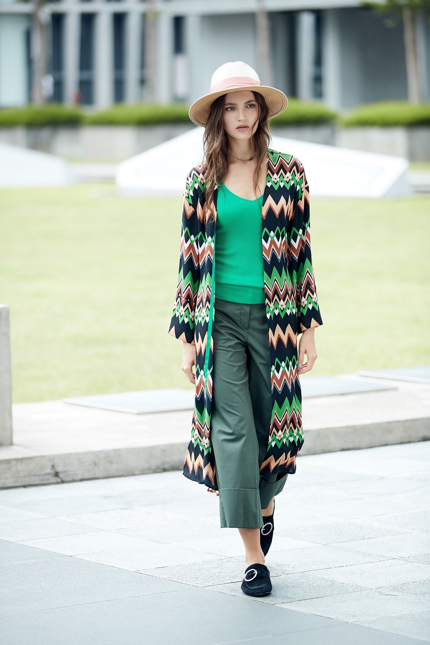Ripple Totem Fashion Long Sleeve Jacket,外套,Cardigan,long coat,長袖外套
