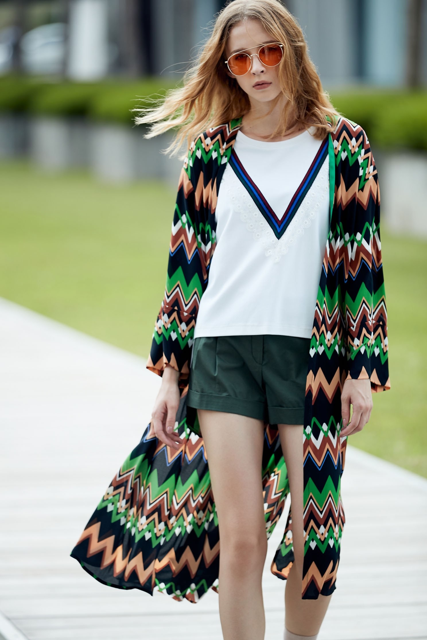 Ripple Totem Fashion Long Sleeve Jacket,外套,Cardigan,long coat,長袖外套