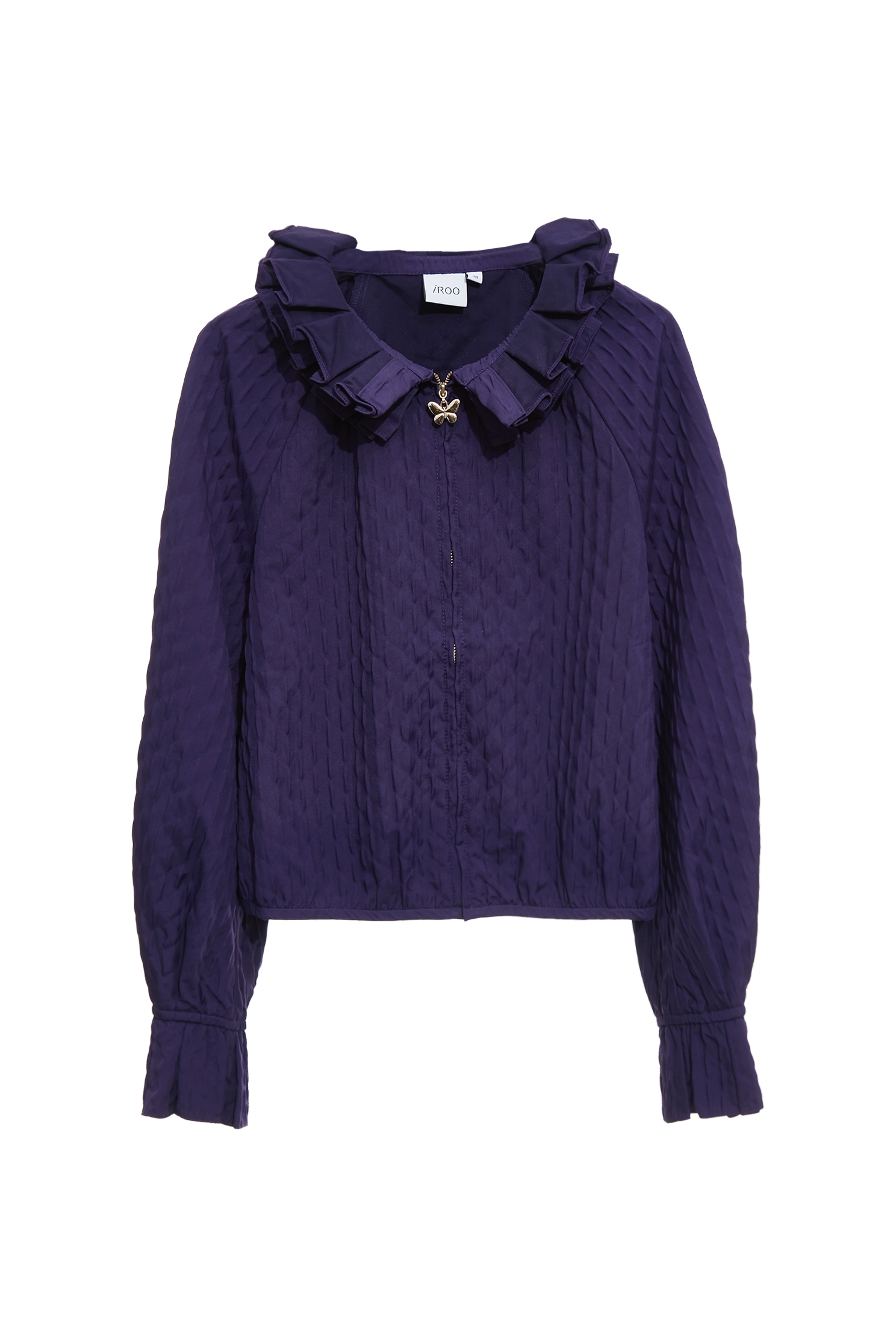 藍紫色立體褶皺外套藍紫色立體褶皺外套,一般外套,人氣商品,外套,春夏穿搭,時髦成套搭配,約會特輯,荷葉