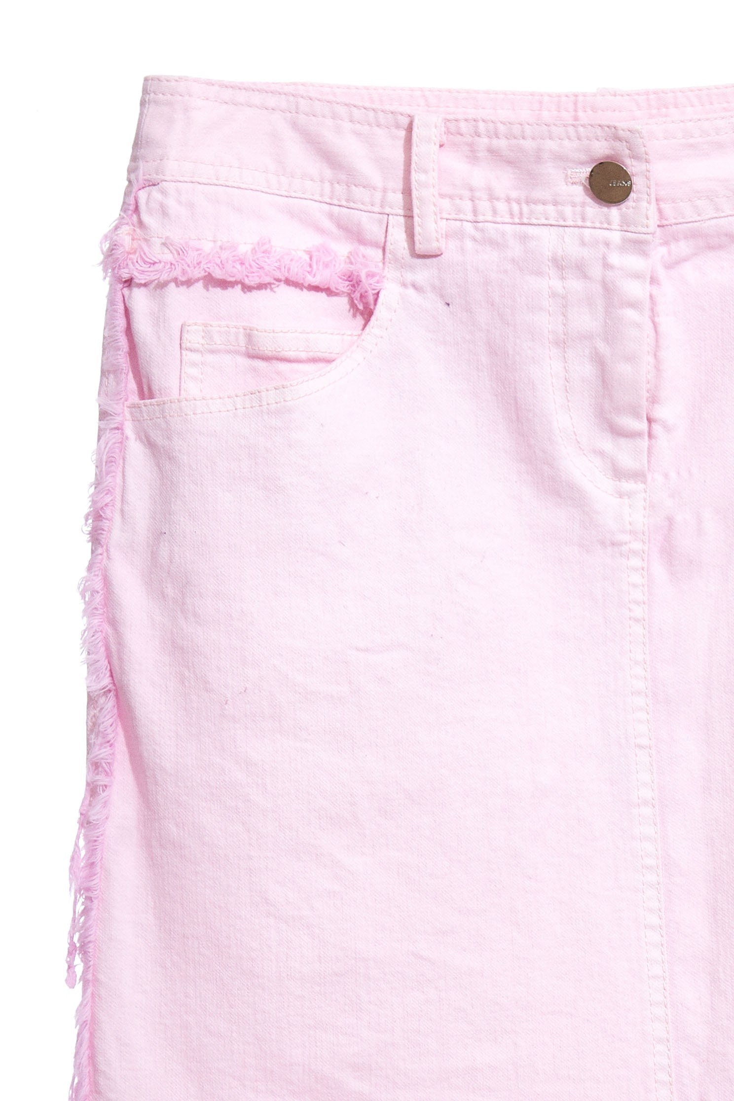 Pink denim skirt with embroidery,miniskirt,pencilskirt,cotton
