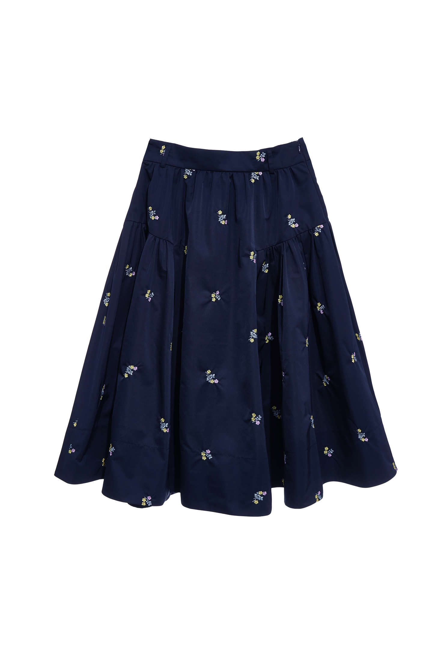 經典海軍藍彩色刺繡長裙經典海軍藍彩色刺繡長裙,刺繡,春夏穿搭,長裙