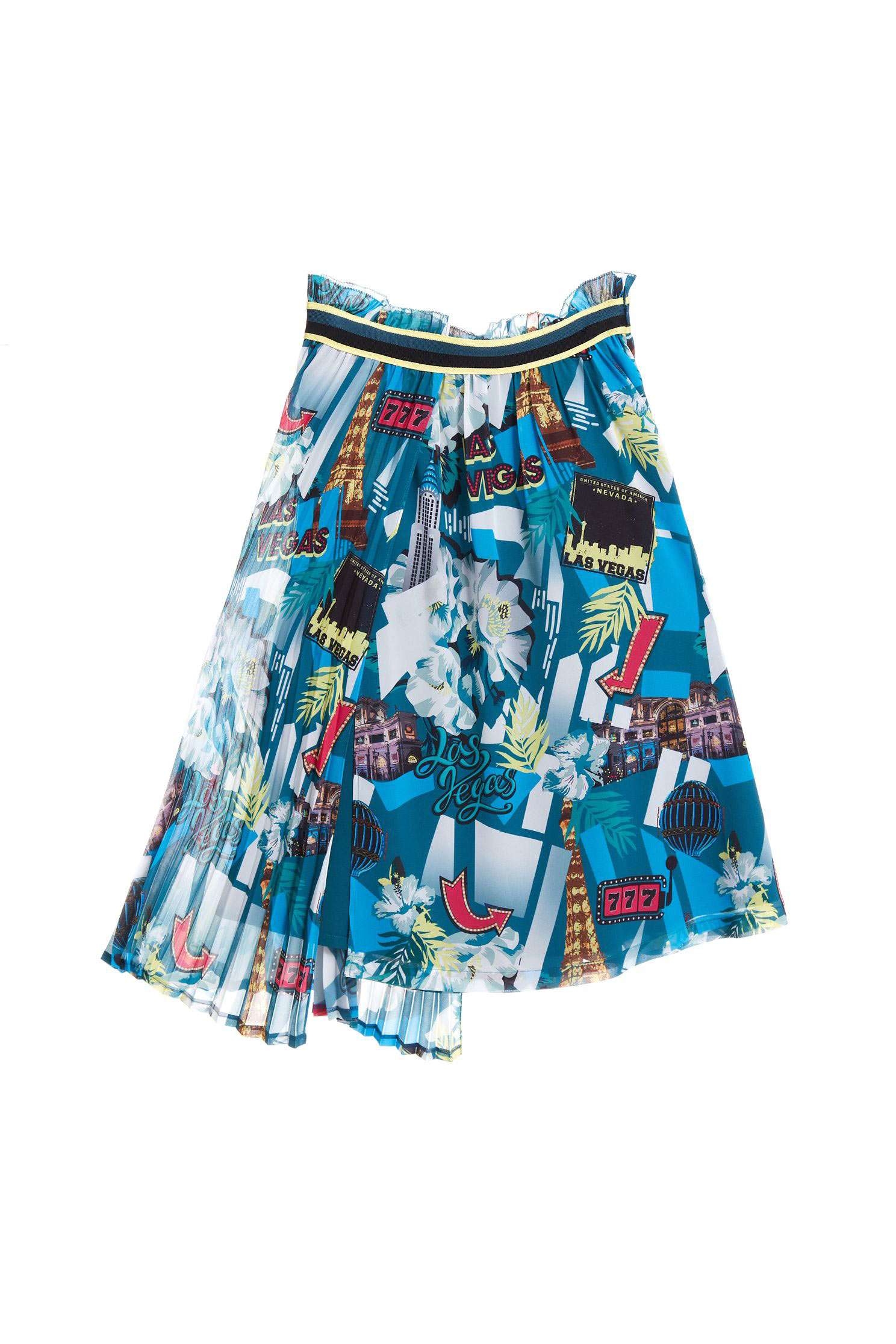 Asymmetrical skirt,Pleated Skirt,i-select,Long Skirt
