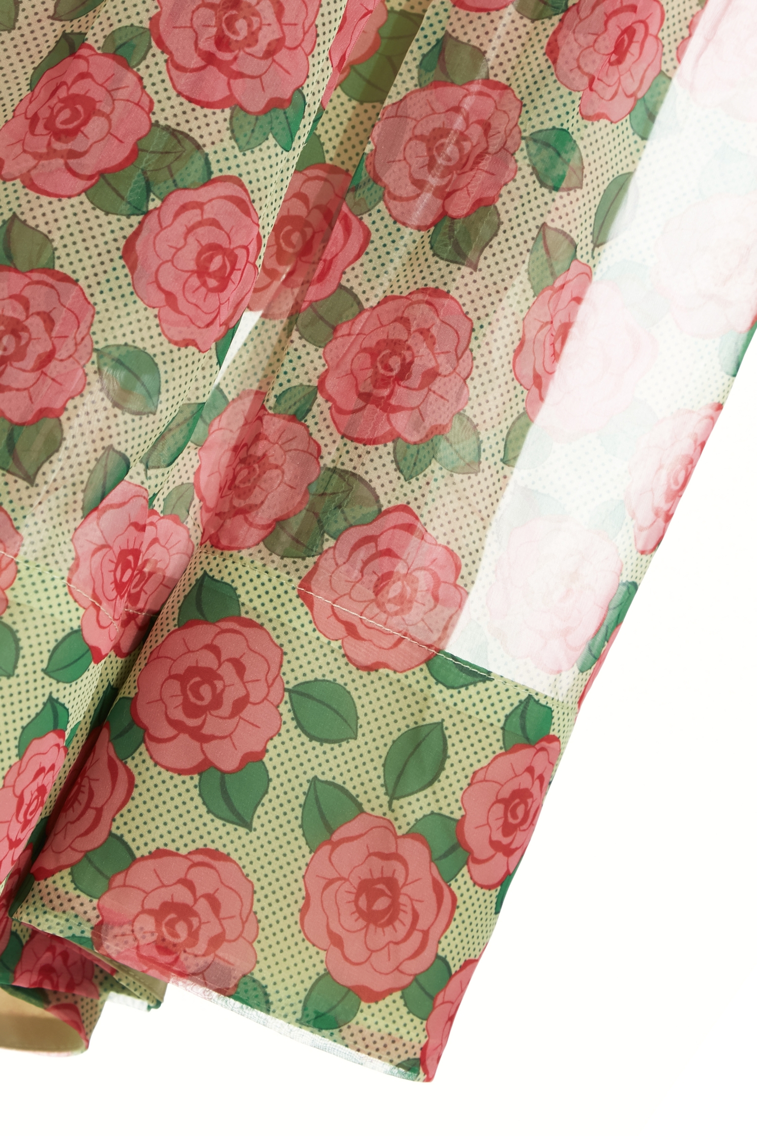 薔薇雪紡印花長裙薔薇雪紡印花長裙,時髦成套搭配,秋冬穿搭,紗裙,花花世界,長裙,雪紡,雪紡裙,雪紡長裙