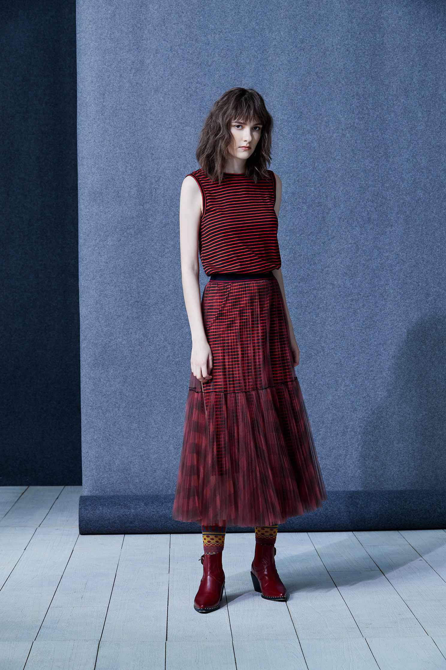 Cross gauze skirt,tulleskirt,mesh,tulleskirt,longskirt
