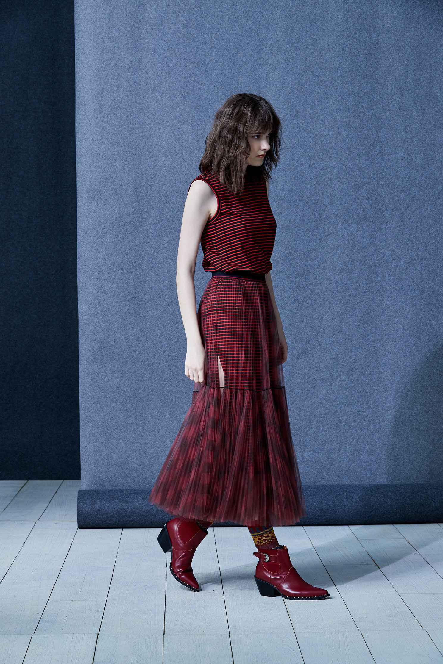 Cross gauze skirt,tulleskirt,mesh,tulleskirt,longskirt