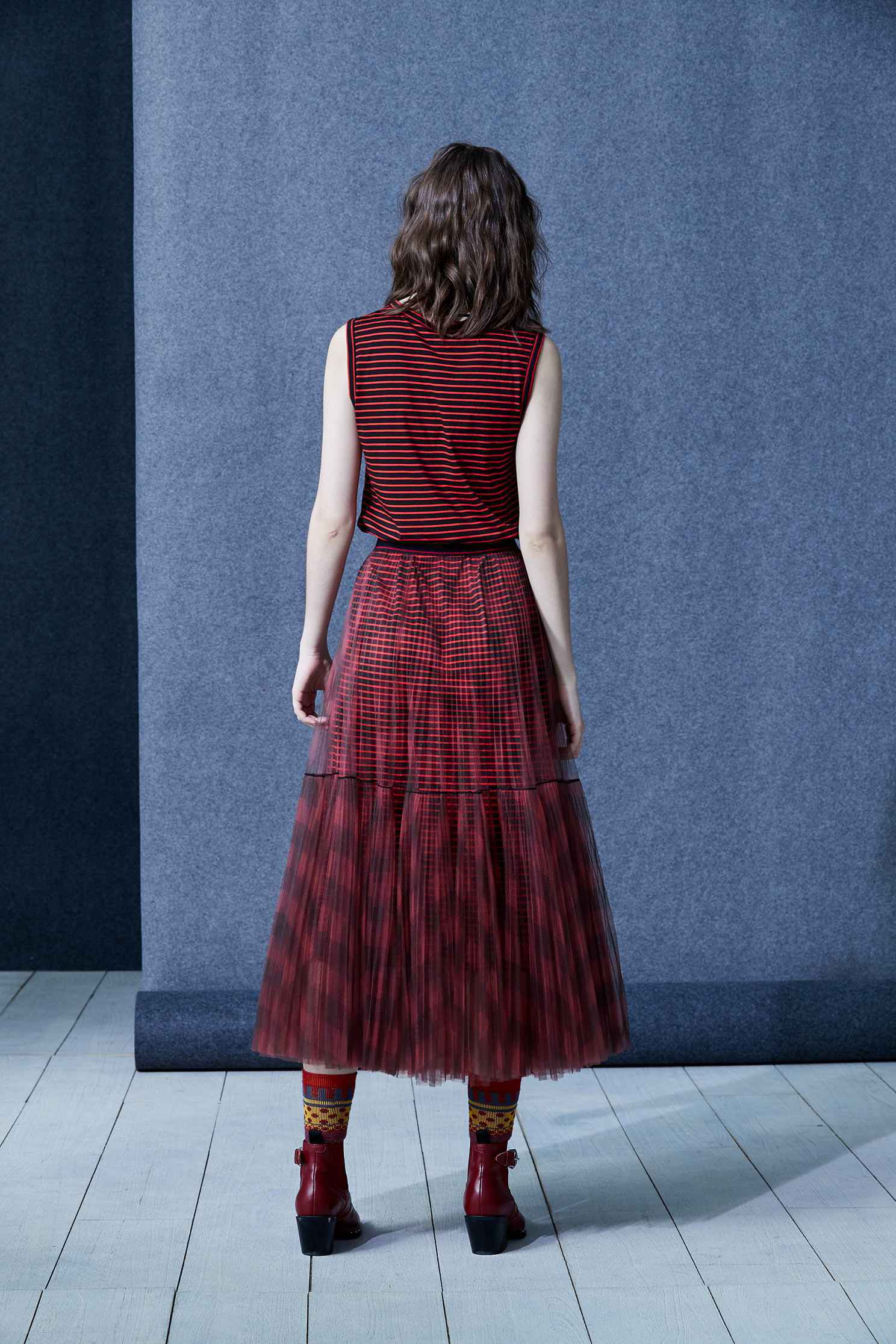Cross gauze skirt,tulleskirt,mesh,tulleskirt,longskirt