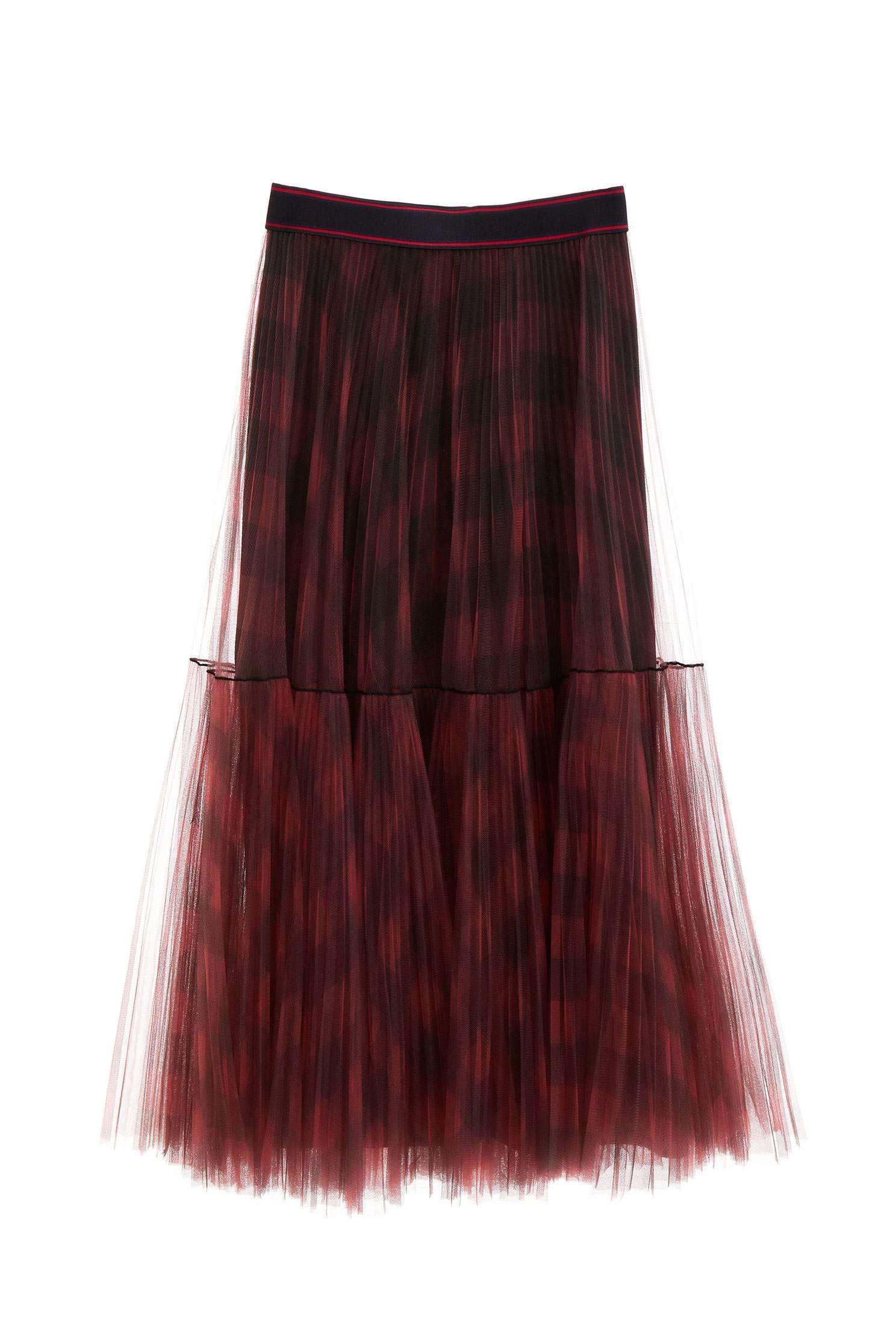 Cross gauze skirt,tulleskirt,mesh,tulleskirt,longskirt