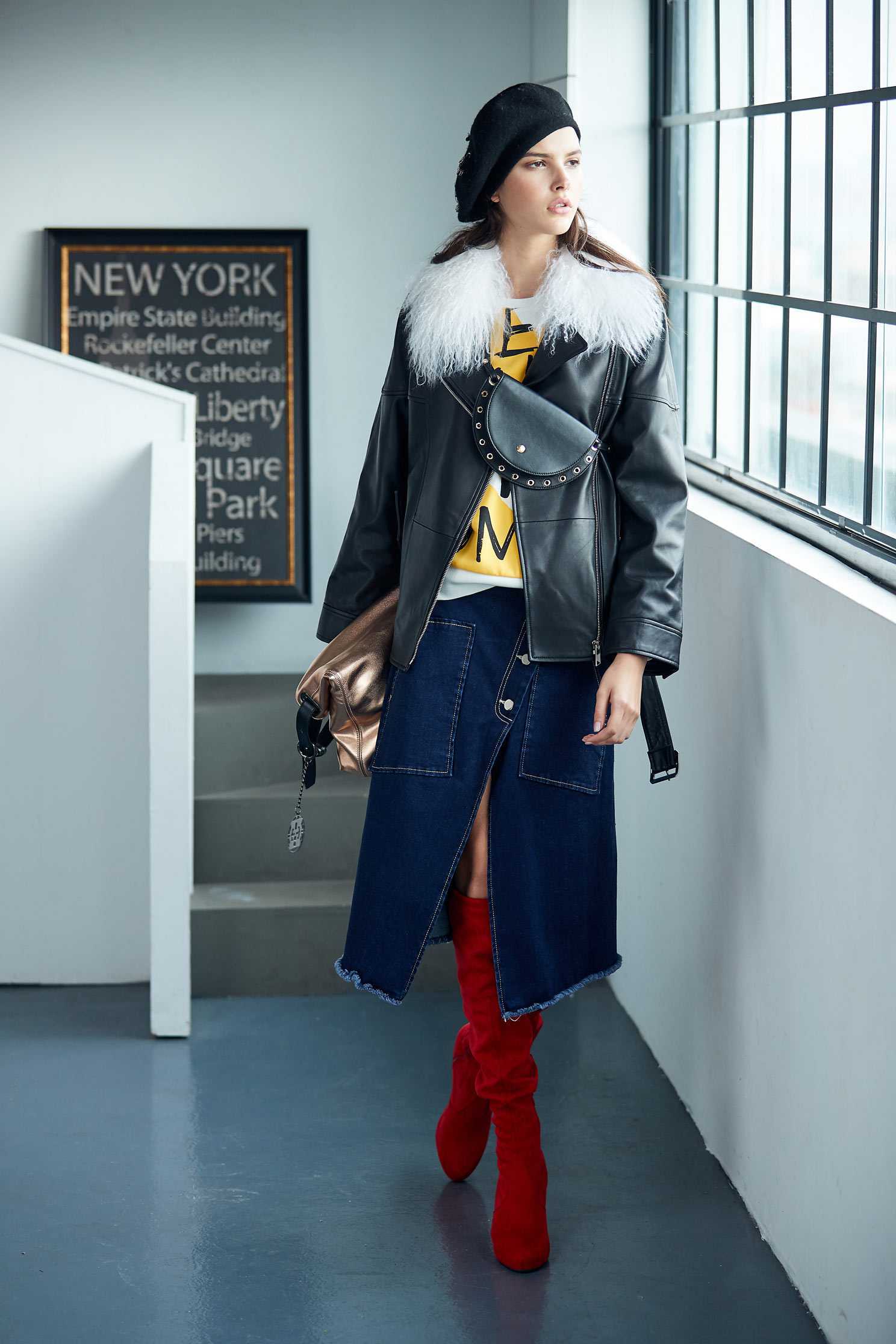 Irregular denim long skirt,tanning,cowboy,denimskirt,longskirt