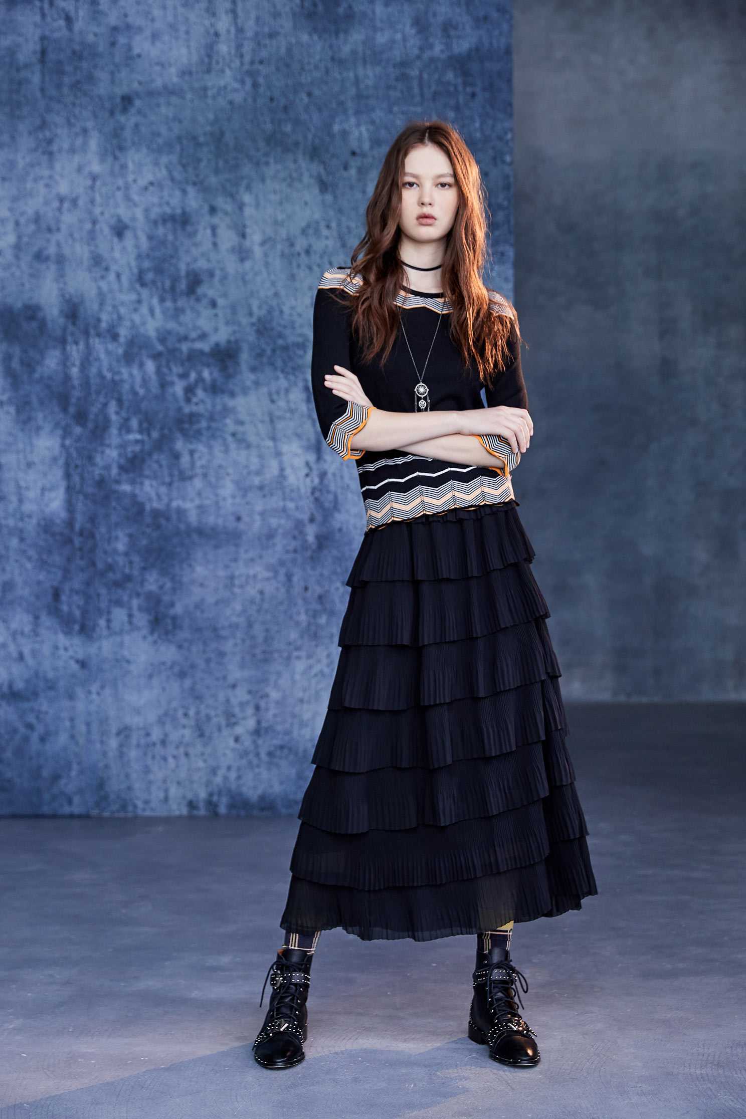 Multi-level lotus leaf skirt,Tulle Skirt,Long Skirt,黑色裙子