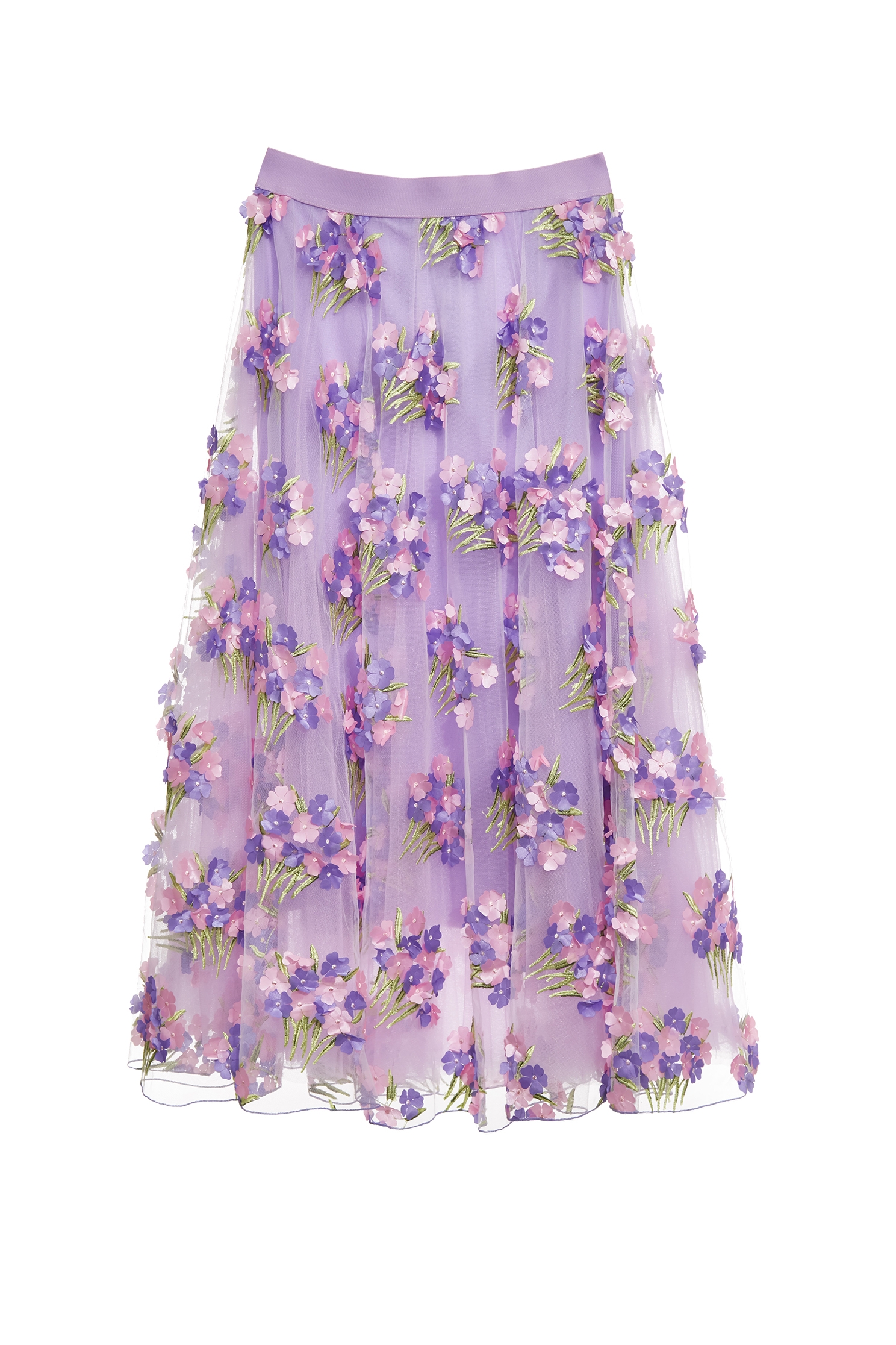 粉紫色立體花瓣刺繡長裙粉紫色立體花瓣刺繡長裙,人氣商品,刺繡,秋冬穿搭,約會特輯,紗裙,網紗,網裙,花花世界,長裙