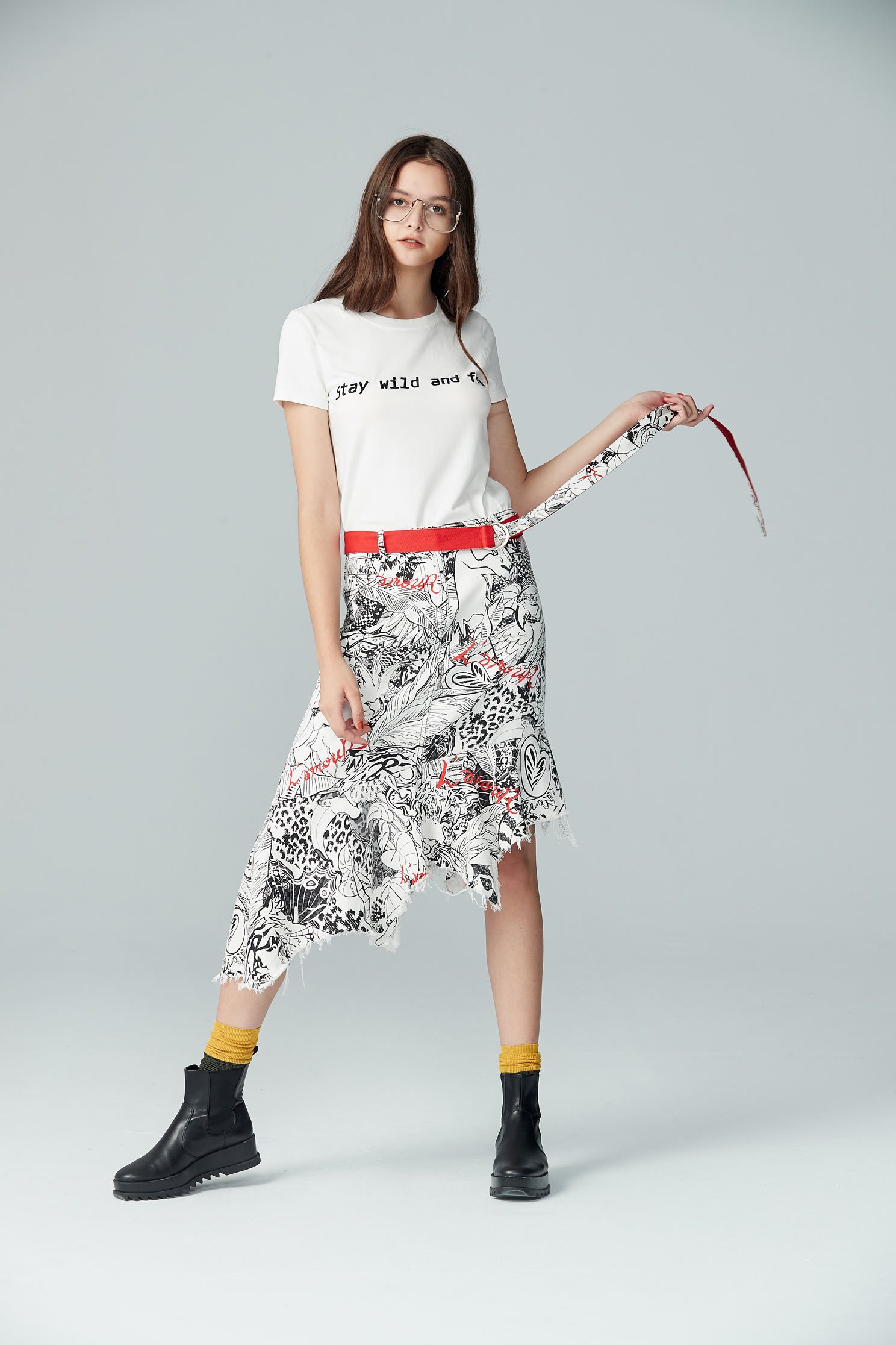 Irregular Fish Tail Middle Length Skirt,longskirt
