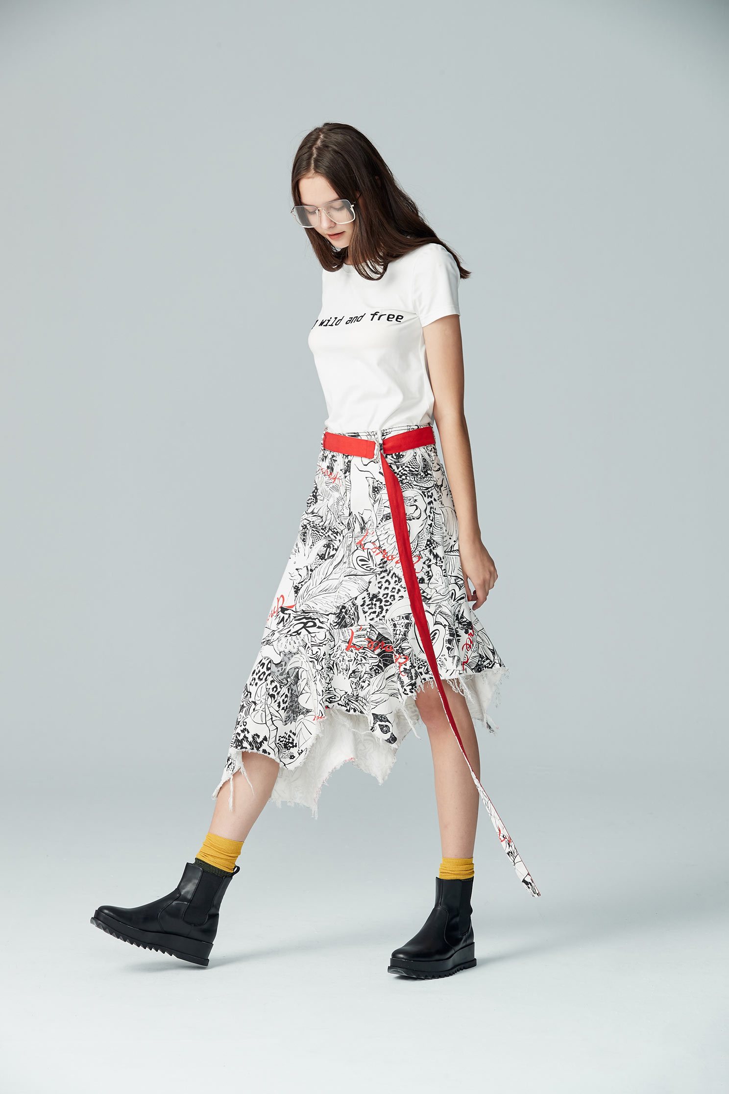 Irregular Fish Tail Middle Length Skirt,longskirt