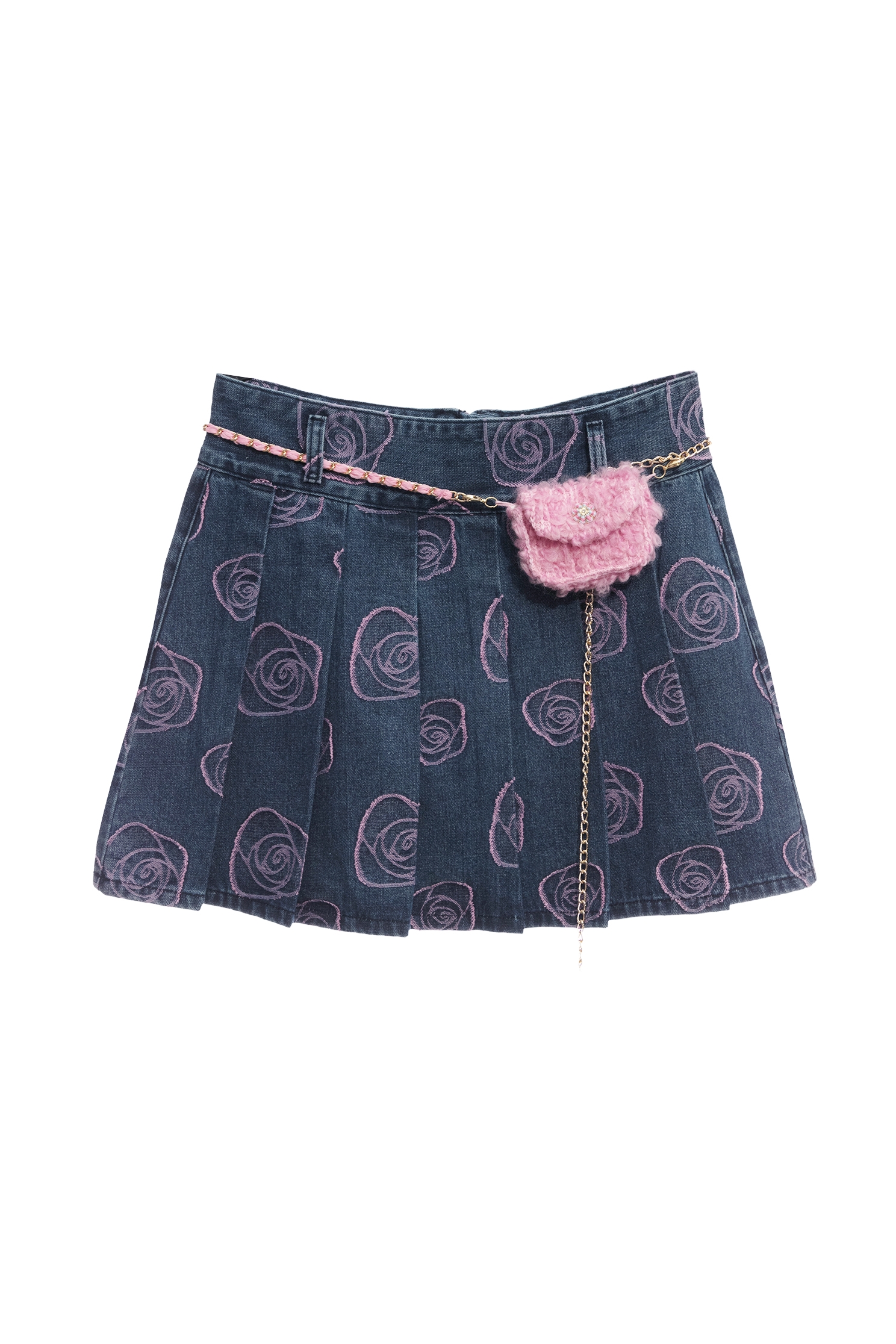 玫瑰花造型牛仔短裙玫瑰花造型牛仔短裙,牛仔,牛仔短裙,牛仔裙,百摺裙,百褶短裙,短裙,秋冬穿搭,花花世界