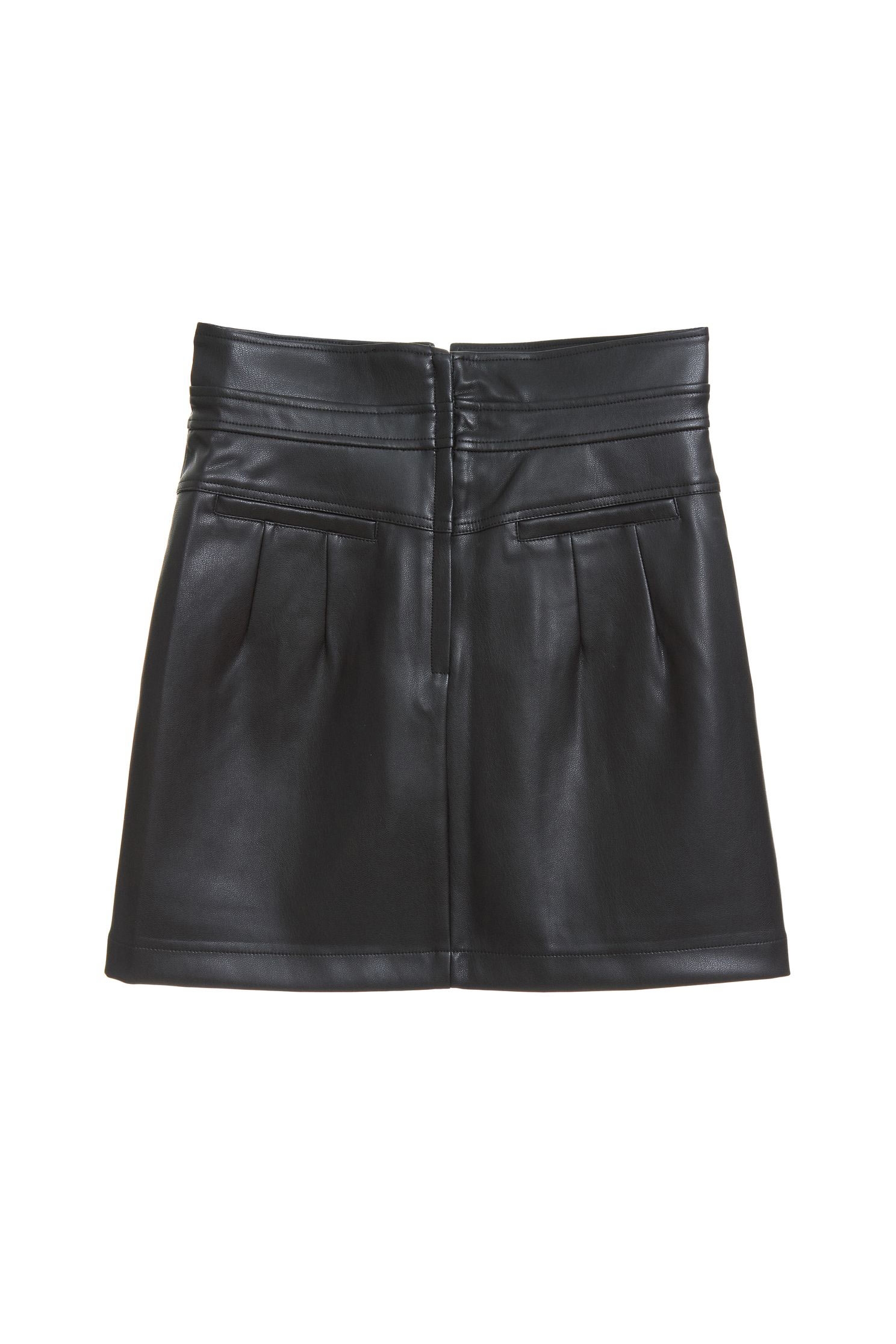 FAUX LEATHER SKIRT,leather,miniskirt,blackskirt