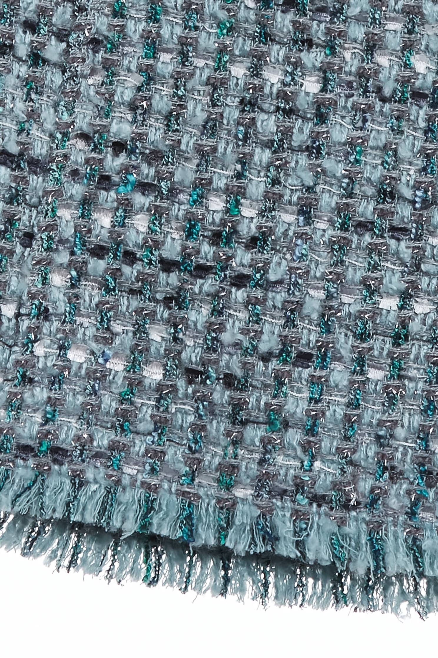 海藍寶石花呢紗短裙海藍寶石花呢紗短裙,時髦成套搭配,派對特輯,短裙,秋冬穿搭