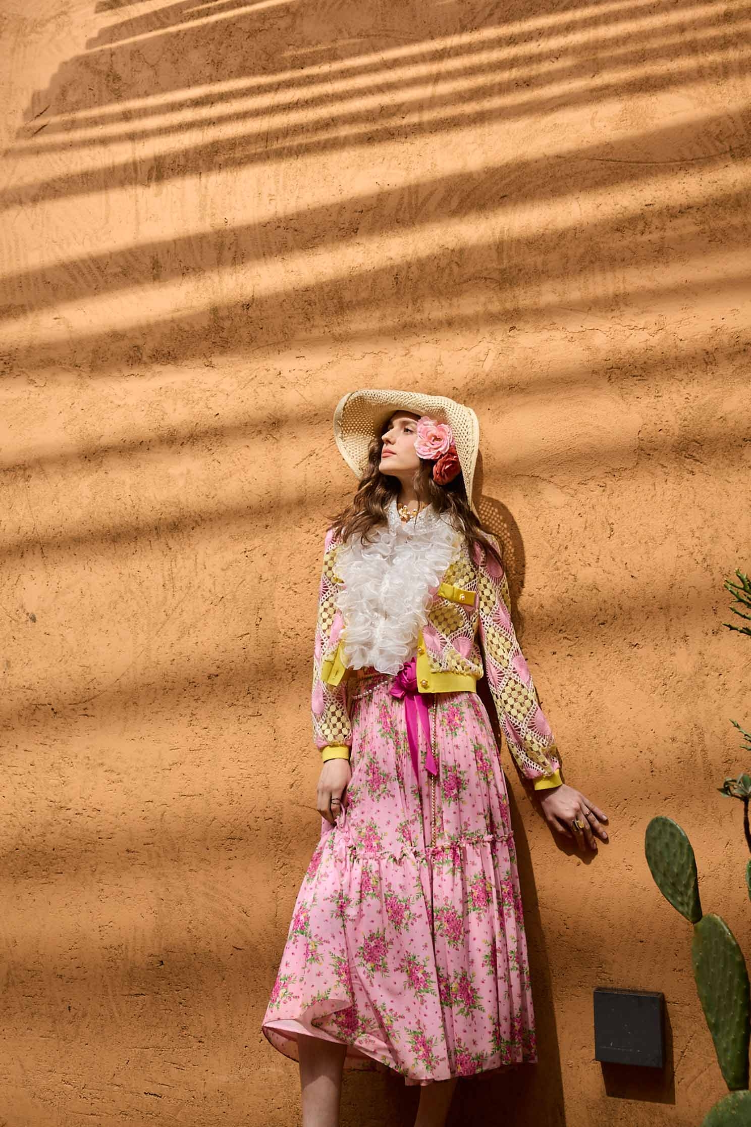 玫瑰捧花印花裙玫瑰捧花印花裙,春夏穿搭,網裙,花花世界,雪紡,雪紡裙,雪紡長裙