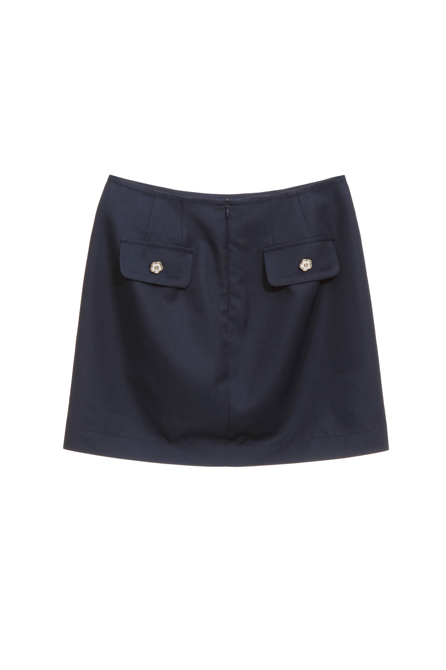 暮色藍手工花短裙暮色藍手工花短裙,春夏穿搭,短裙,花花世界