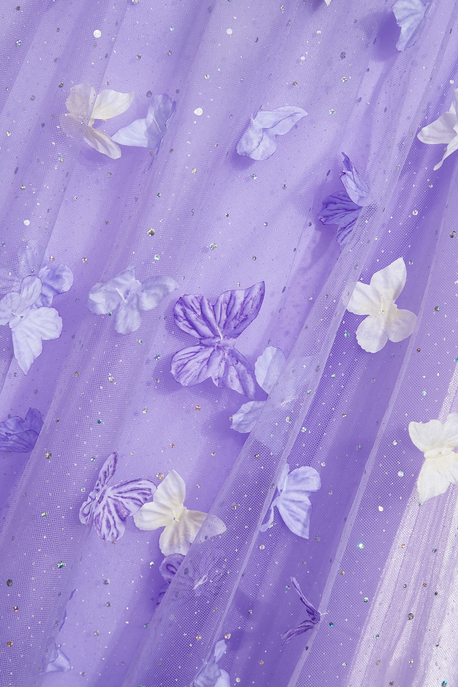 閃亮柔紫色網紗裙閃亮柔紫色網紗裙,春夏穿搭,時髦成套搭配,約會特輯,紗裙,網紗,長裙