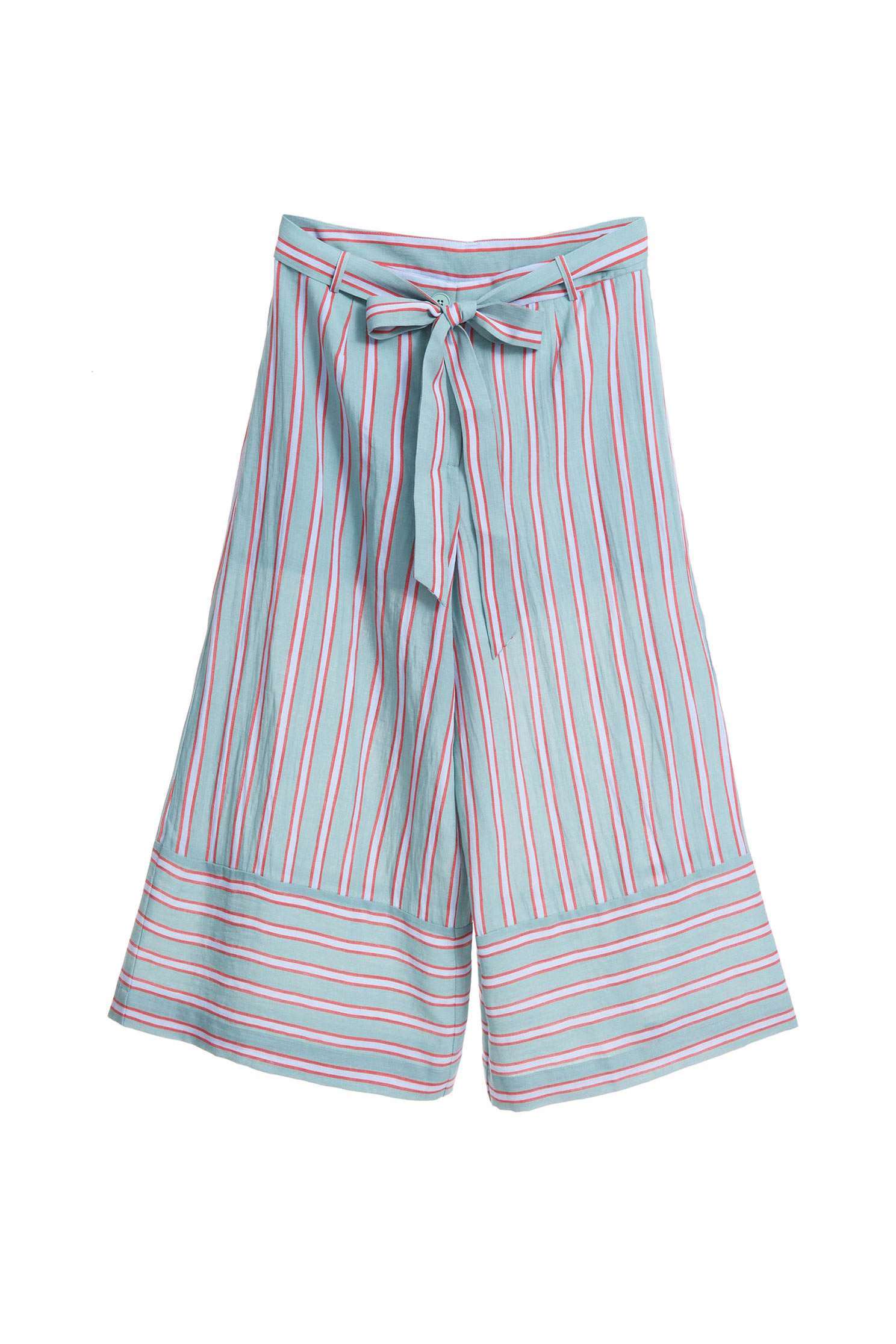 Color strips culottes,culottespants,pants,wasthin