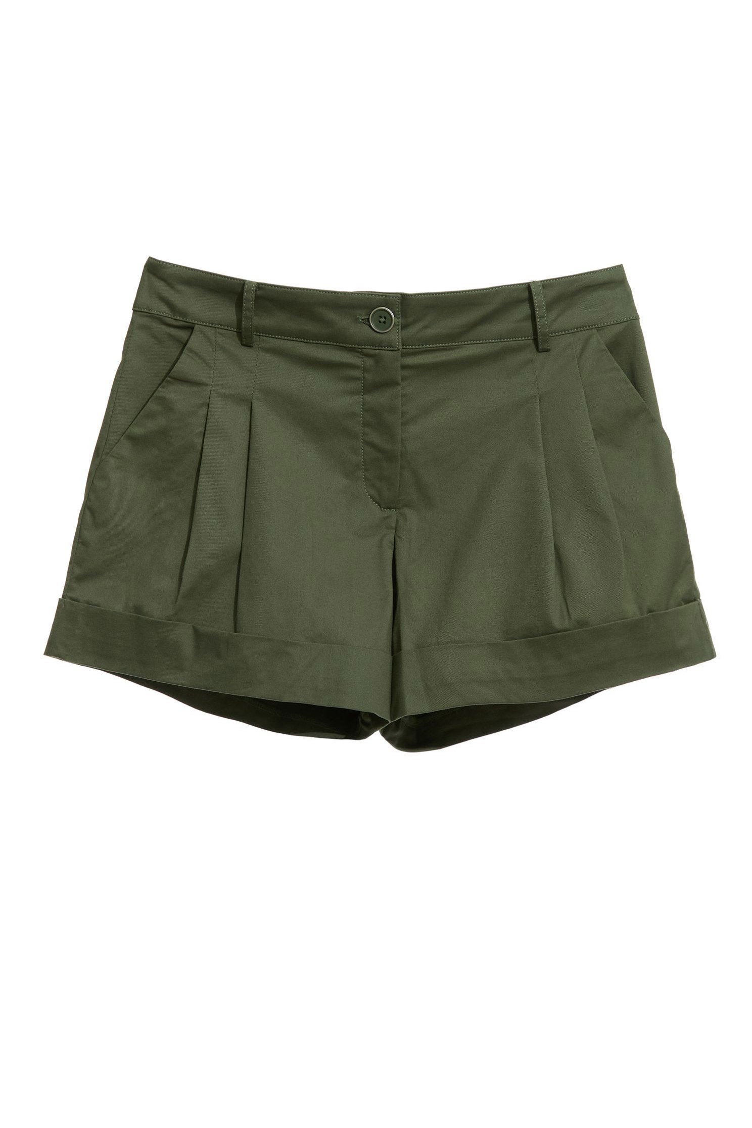 Olive green shorts,shorts,belt