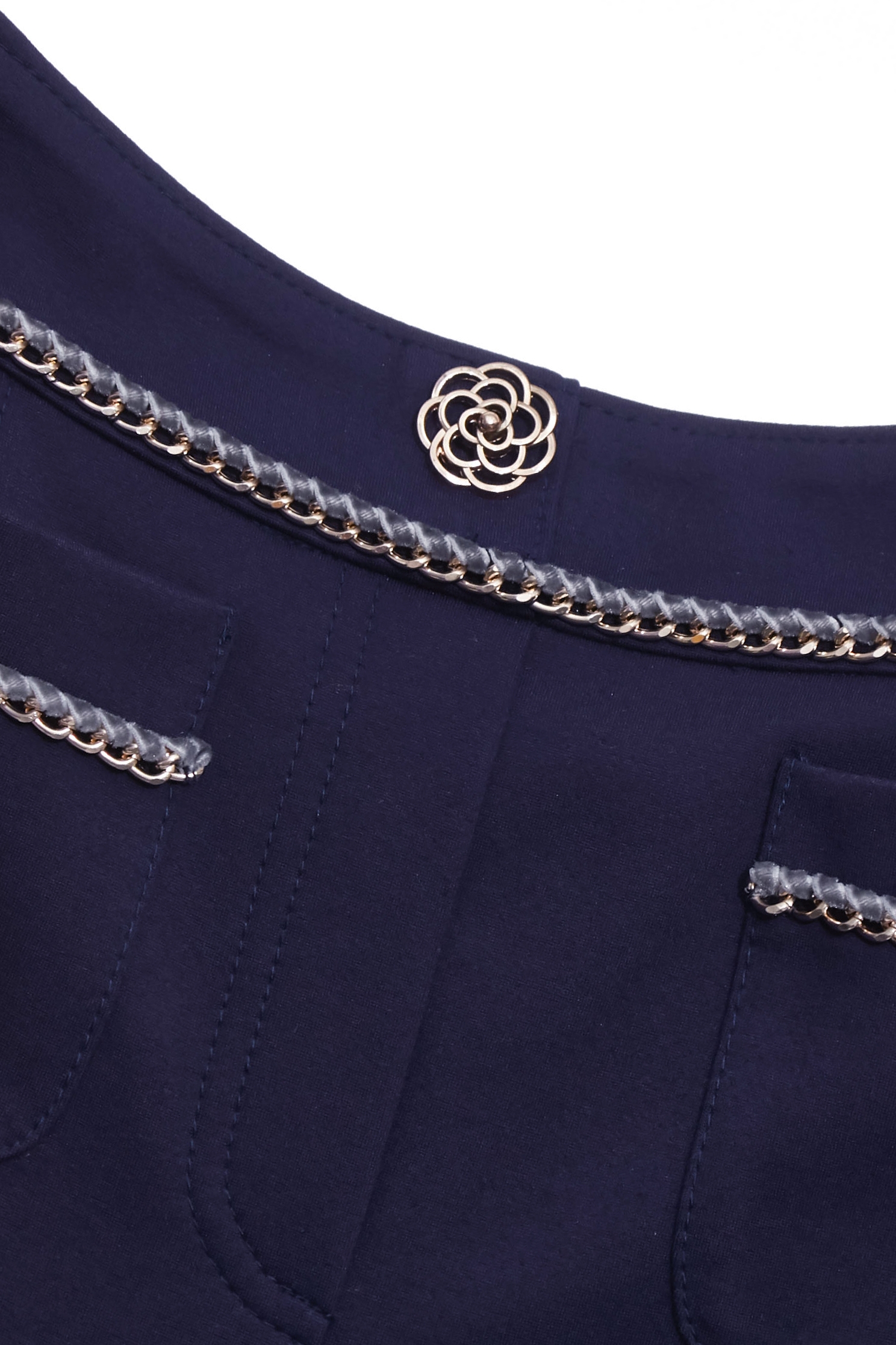 小香風海軍藍喇叭褲小香風海軍藍喇叭褲,上班OL穿搭,喇叭褲,小香風,春夏穿搭,約會特輯,褲子