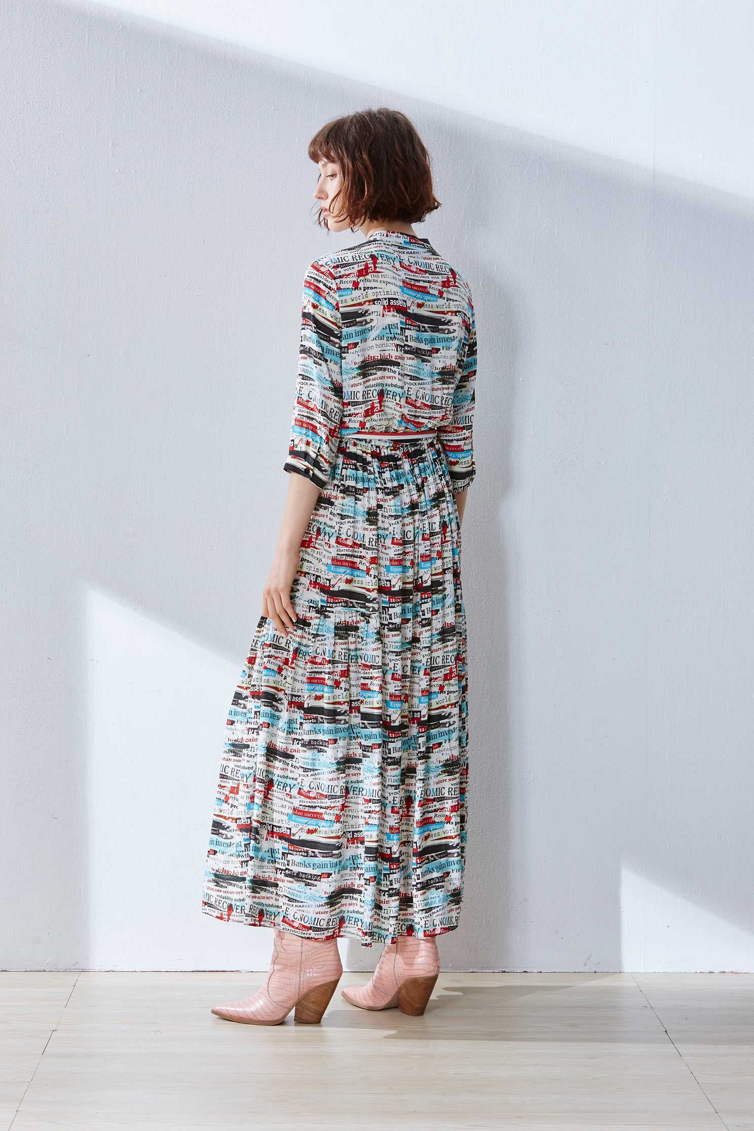 Painted exotic dress,dress,casualdress,printeddress,longdress,longsleevedress
