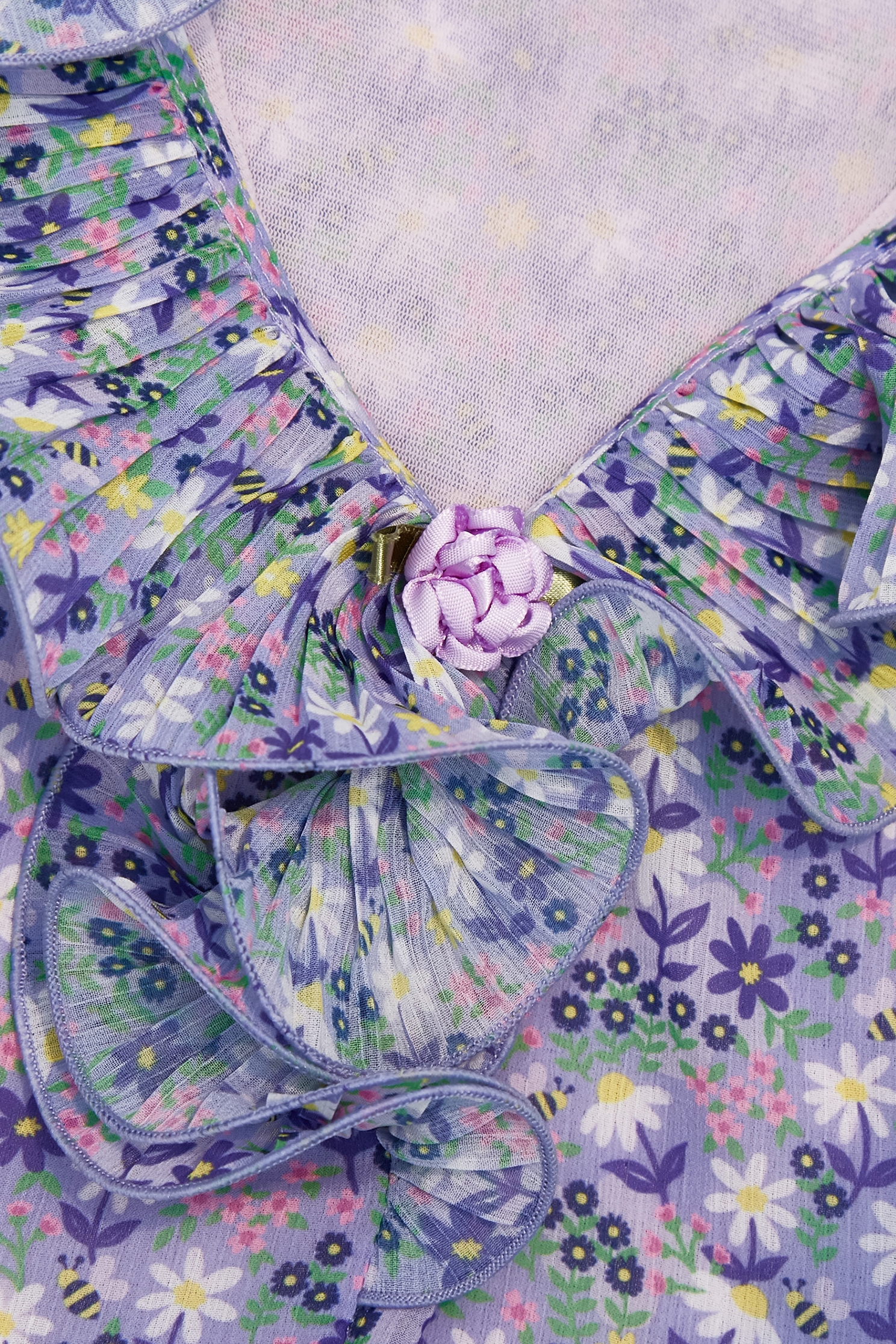 灰調葡萄紫花園印花雪紡洋裝灰調葡萄紫花園印花雪紡洋裝,一般洋裝,小禮服,小香風,春夏穿搭,荷葉,雪紡,雪紡洋裝