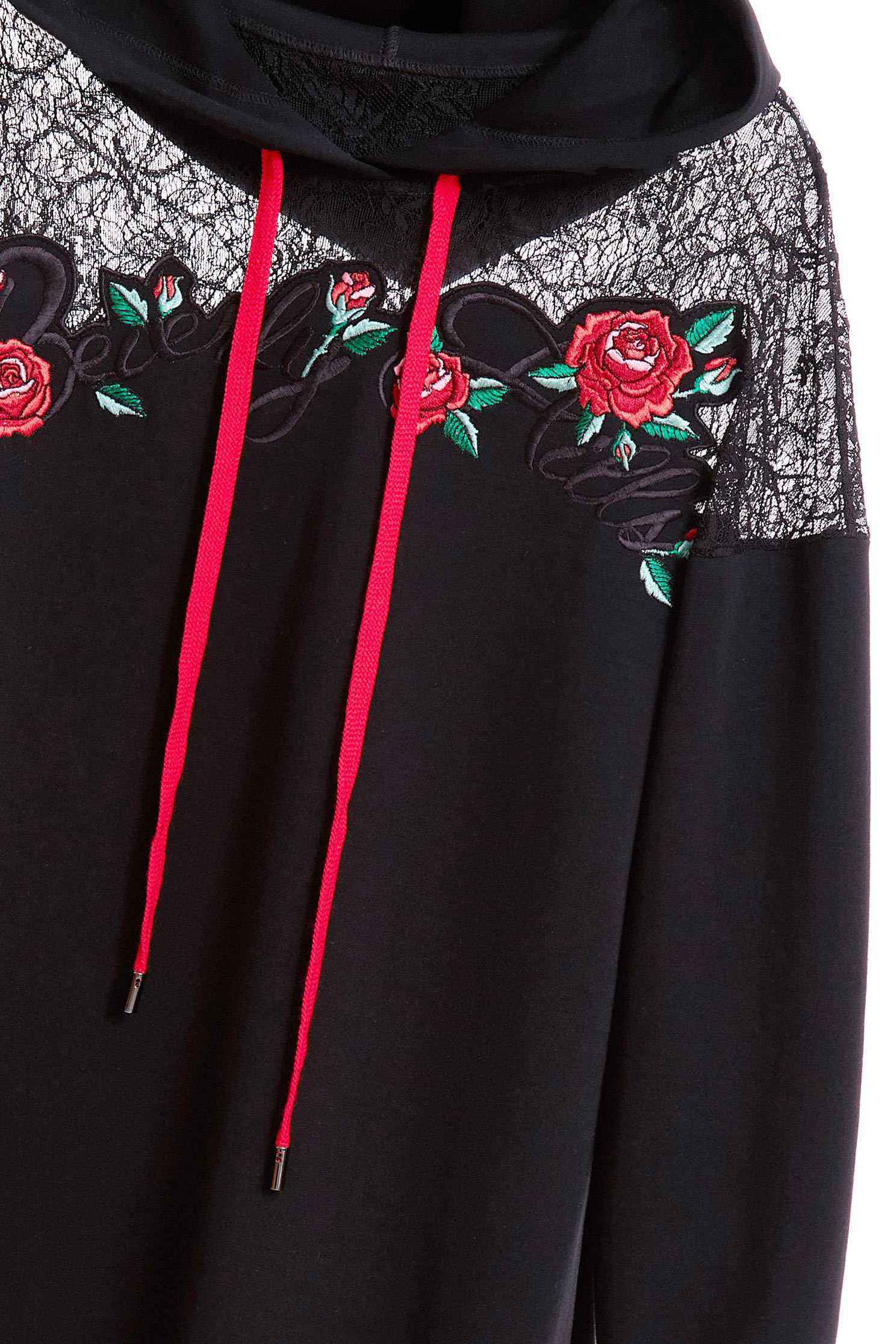 Embroidered fashion hoodie,Dress,embroidery,刺繡洋裝,Cocktail Dress,embroidered,Lace,Lace Dress,透膚洋裝,長袖洋裝,Black dress