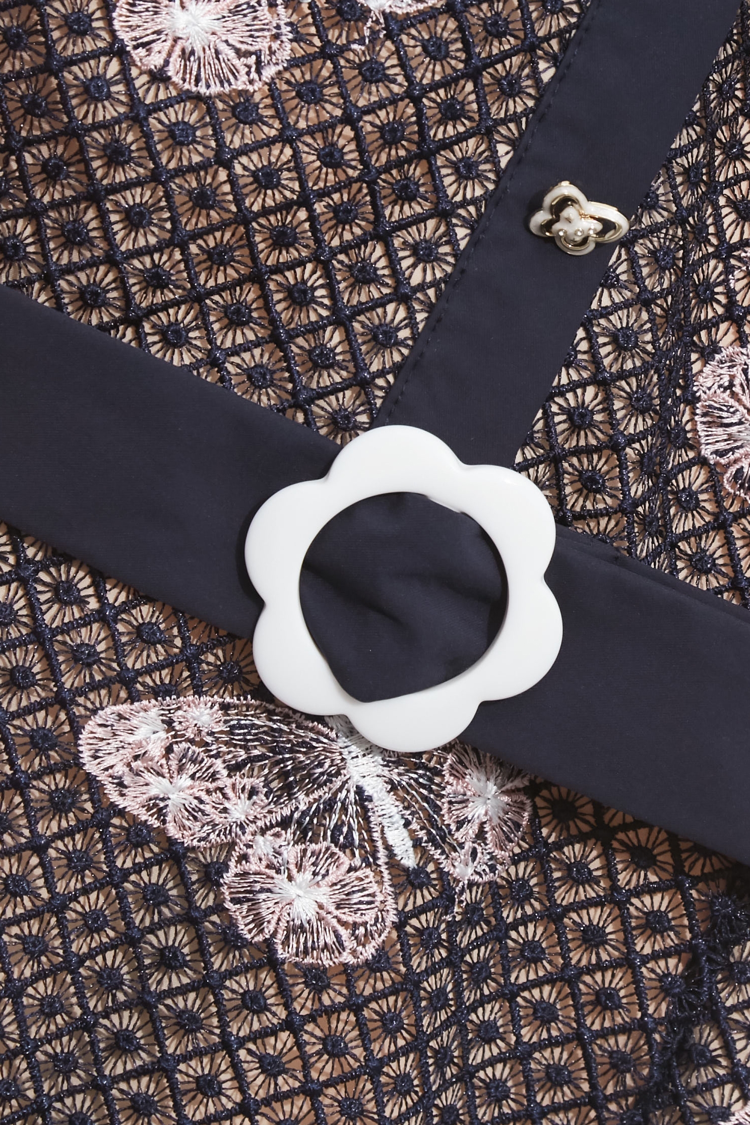 蝴蝶刺繡蕾絲洋裝蝴蝶刺繡蕾絲洋裝,刺繡,小禮服,格紋,洋裝特輯,禮服,秋冬穿搭,約會特輯,腰帶,花花世界,蕾絲,蕾絲洋裝