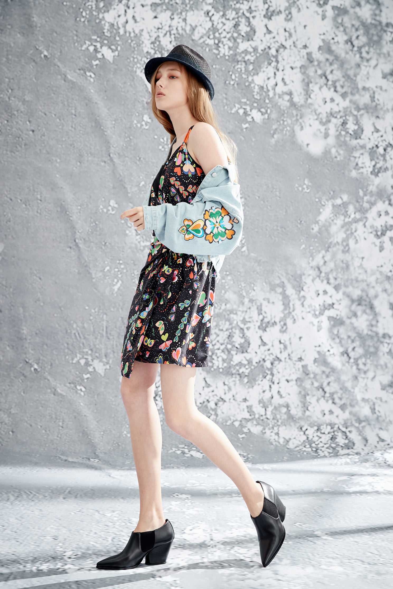 Colorful heart fashion dress,dress,printeddress,rayon,sleevelessdress,airsigns