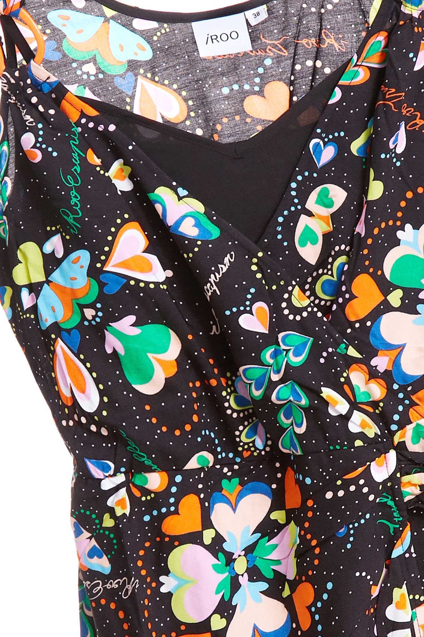 Colorful heart fashion dress,dress,printeddress,rayon,sleevelessdress,airsigns