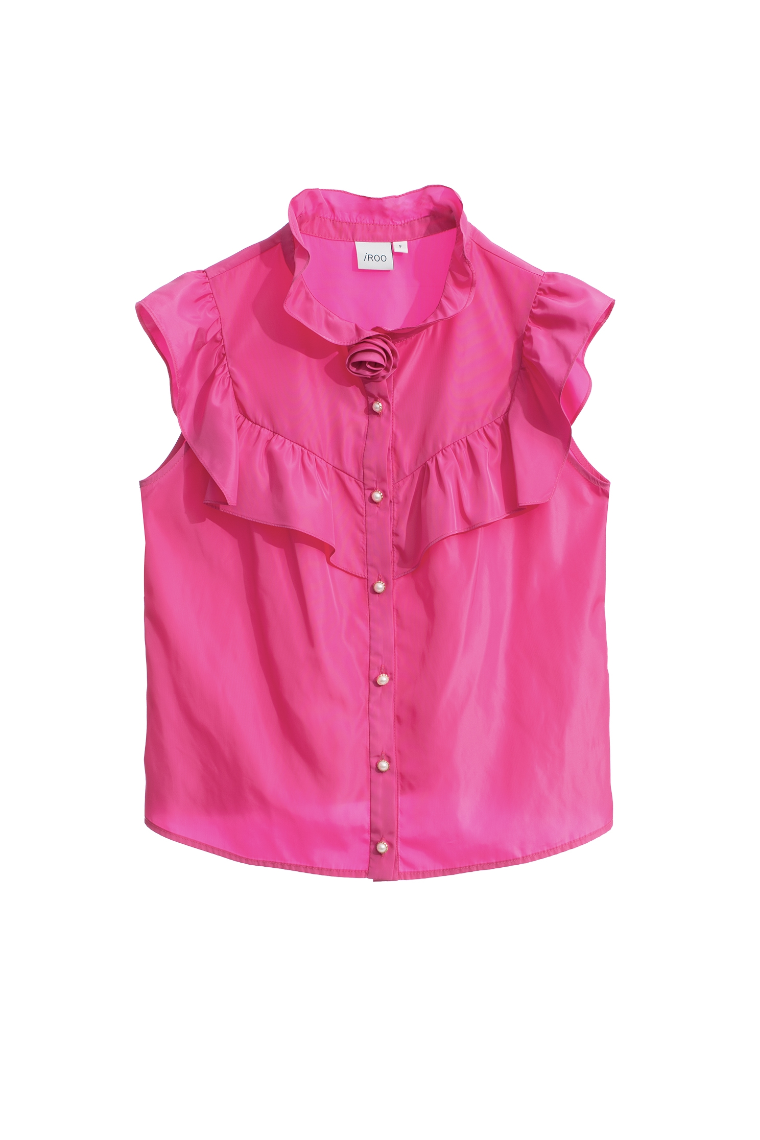 光澤感閃粉色上衣光澤感閃粉色上衣,一般背心,一般背心馬甲,上衣,秋冬穿搭,背心,荷葉