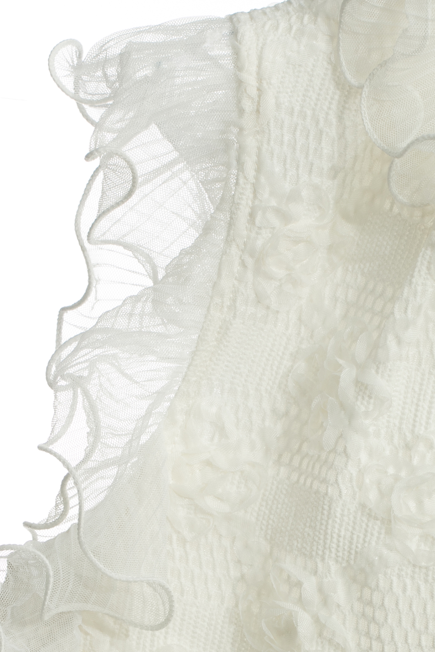 立體壓花木耳領上衣立體壓花木耳領上衣,一般背心,一般背心馬甲,上衣,白色背心,秋冬穿搭,背心,荷葉