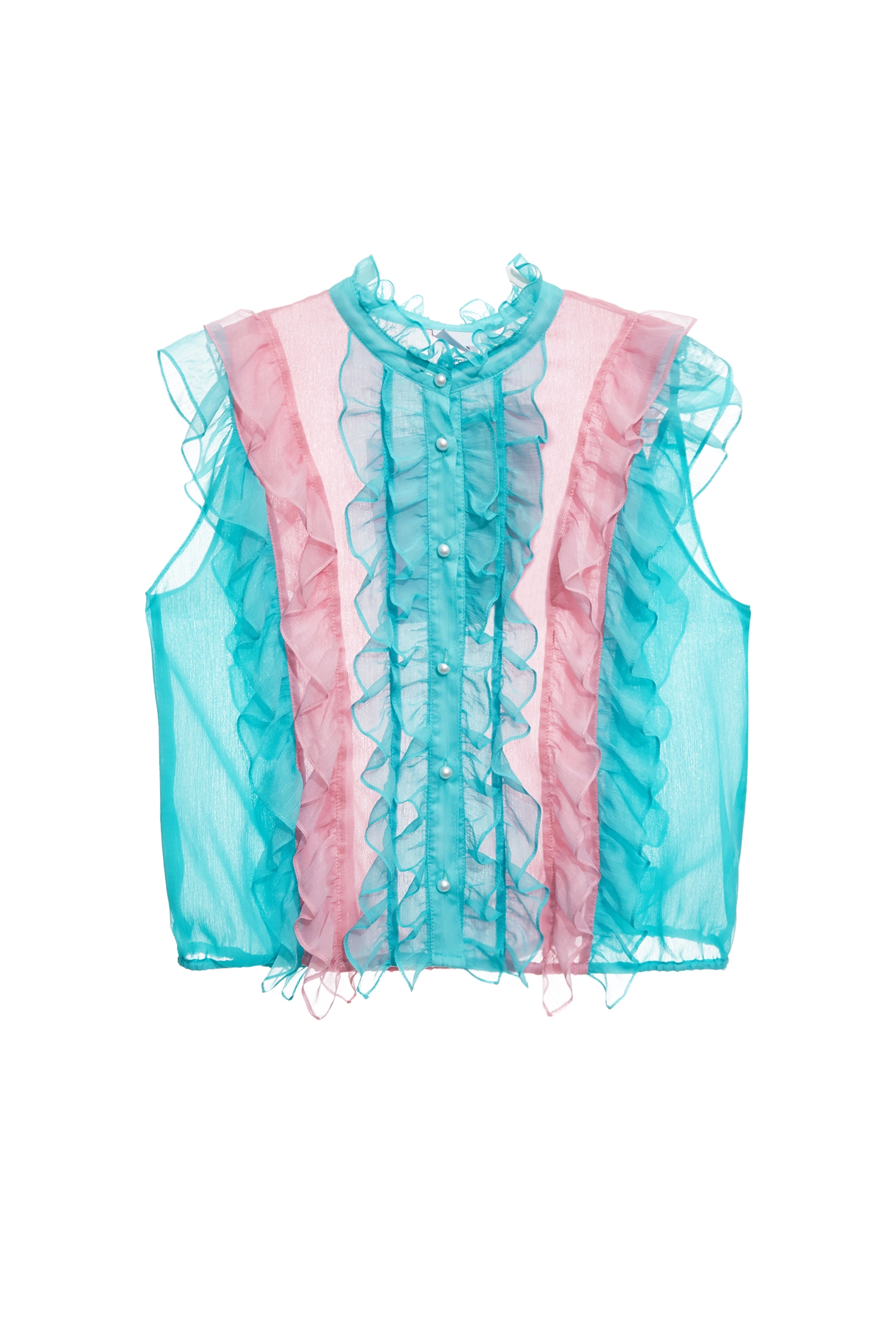 淺水藍雪紡荷葉上衣淺水藍雪紡荷葉上衣,一般背心,一般背心馬甲,上班OL穿搭,上衣,人氣商品,珍珠,秋冬穿搭,約會特輯,荷葉,雪紡,雪紡上衣