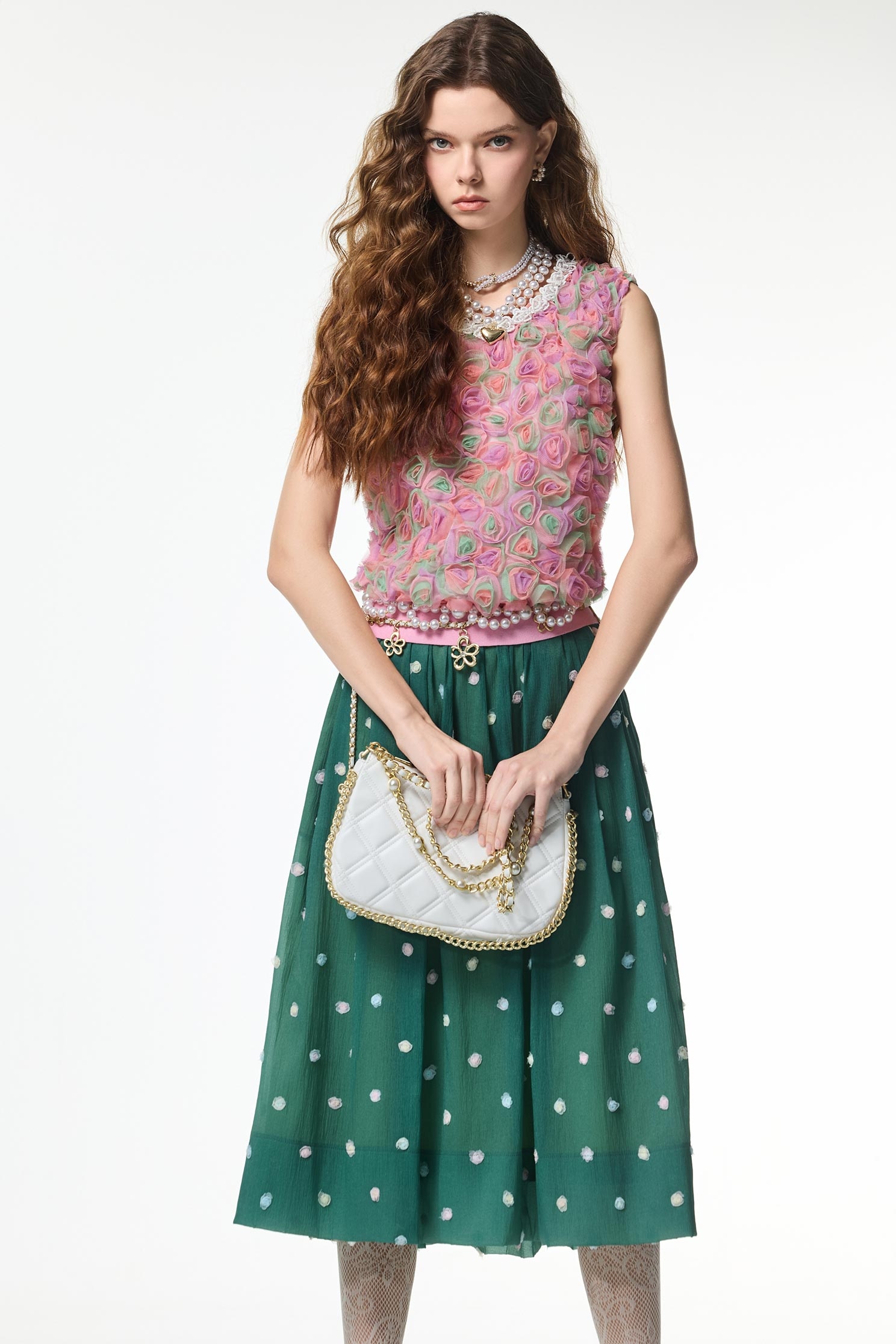 玫瑰石英粉玫瑰花上衣玫瑰石英粉玫瑰花上衣,一般背心,一般背心馬甲,上衣,人氣商品,刺繡,無袖背心,珍珠,秋冬穿搭,約會特輯,背心,花花世界