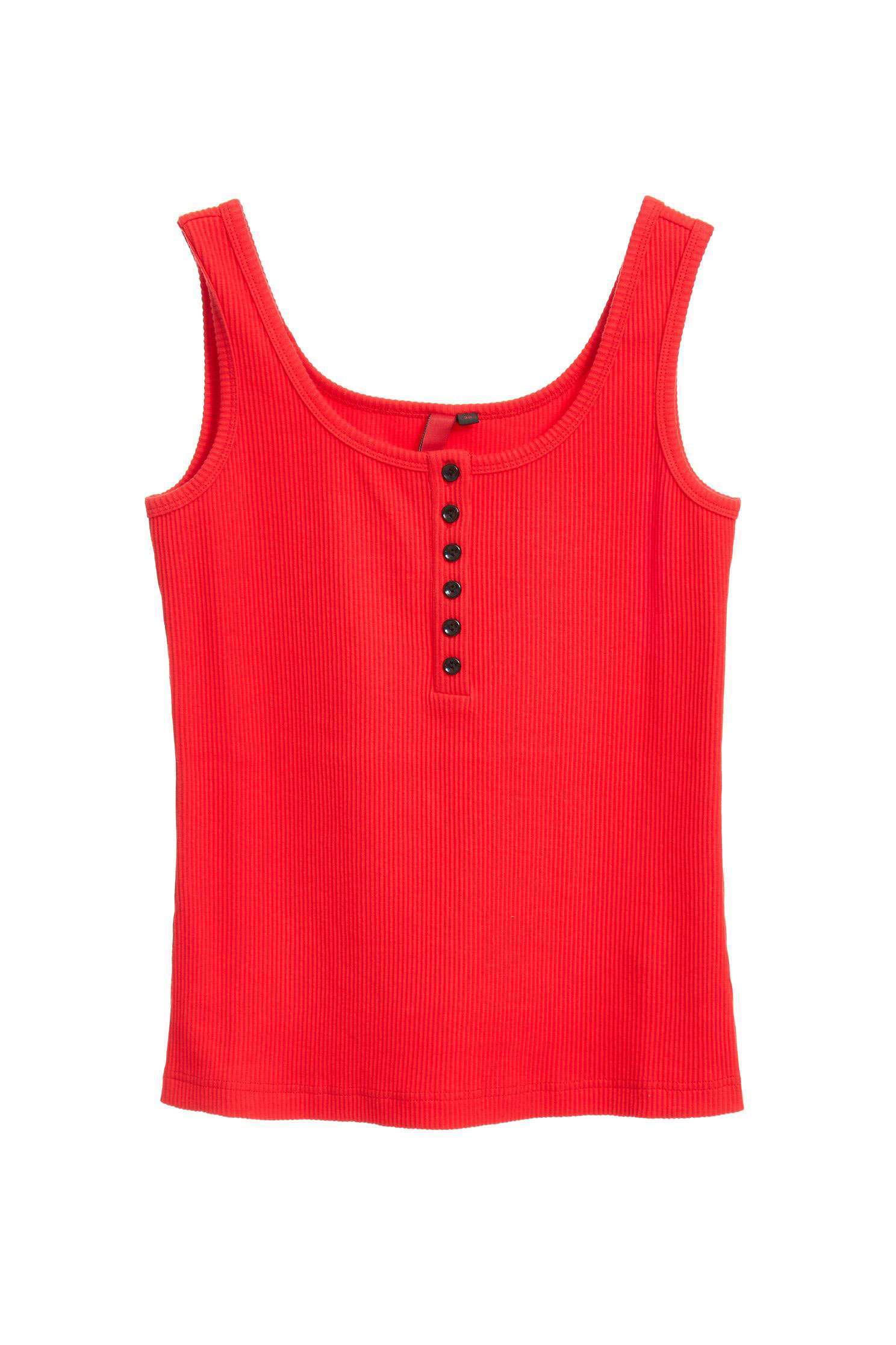 Basic U-neck vest,Water Signs,無袖背心,Cotton,i-select,vest