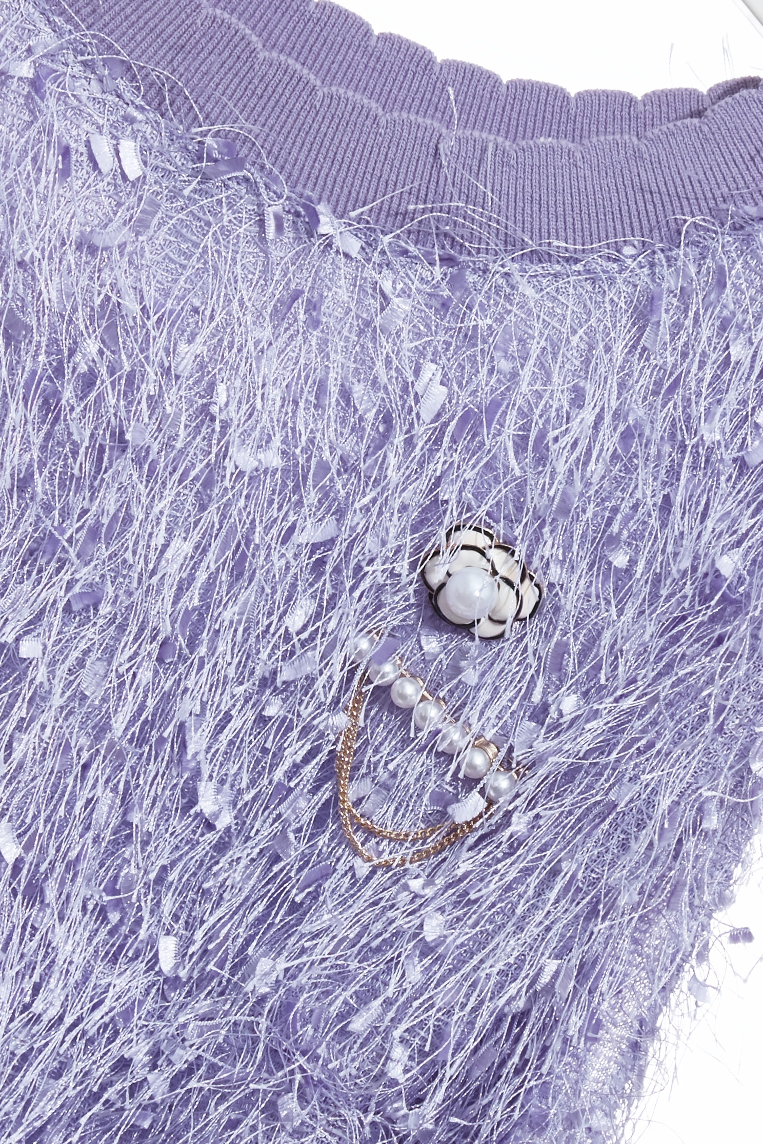 光澤感丁香紫睫毛上衣光澤感丁香紫睫毛上衣,一般背心,一般背心馬甲,上衣,無袖背心,珍珠,秋冬穿搭,約會特輯,背心