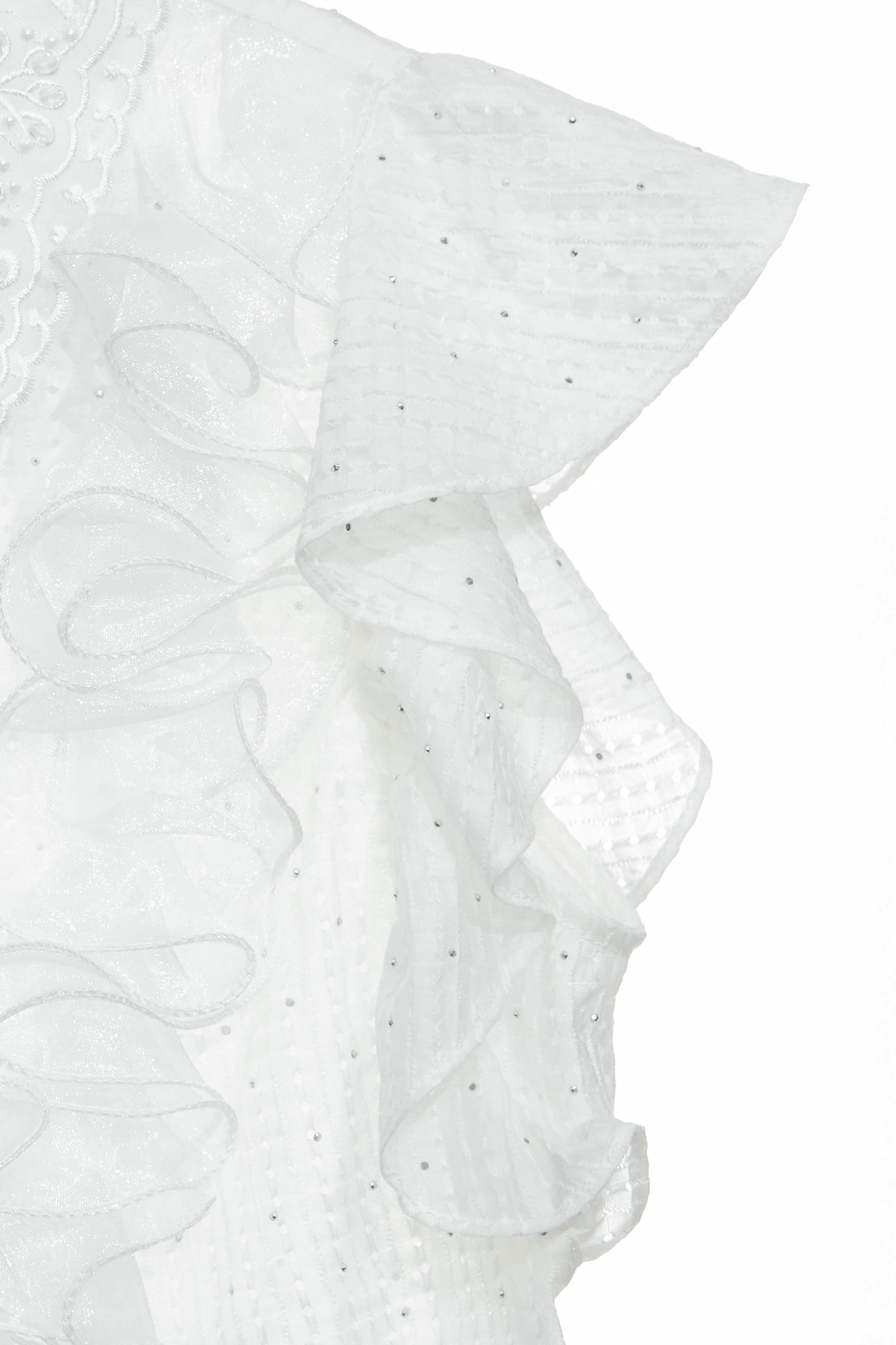 綴繽紛荷葉上衣綴繽紛荷葉上衣,一般背心,一般背心馬甲,上衣,刺繡,春夏穿搭,白色背心,約會特輯,背心,荷葉,蕾絲